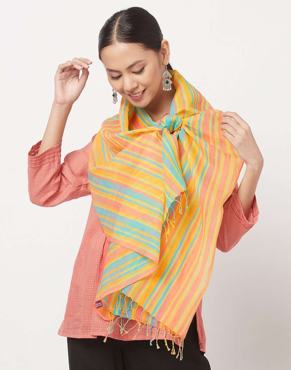 Cotton Silk Loom Woven Stole