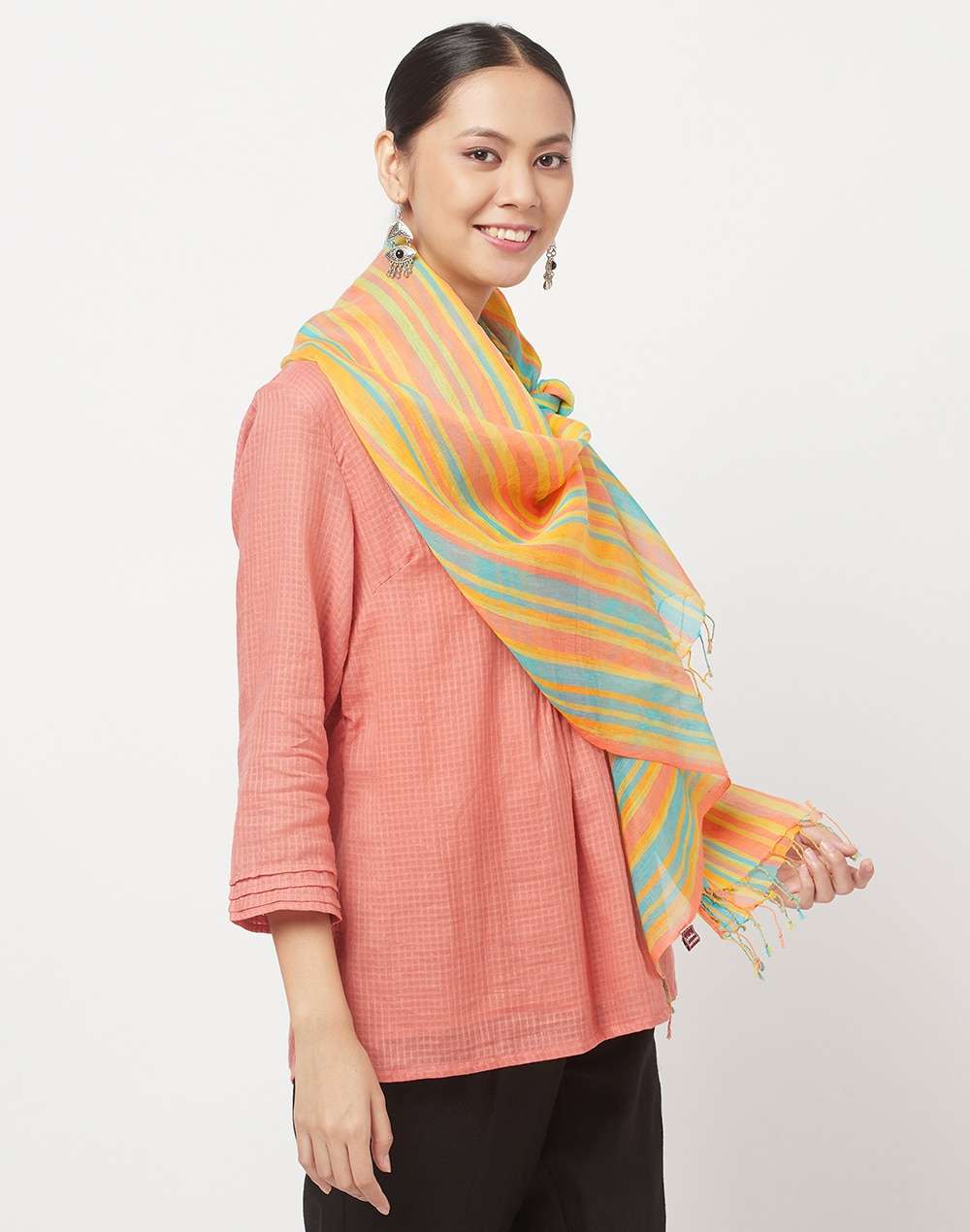 Cotton Silk Loom Woven Stole