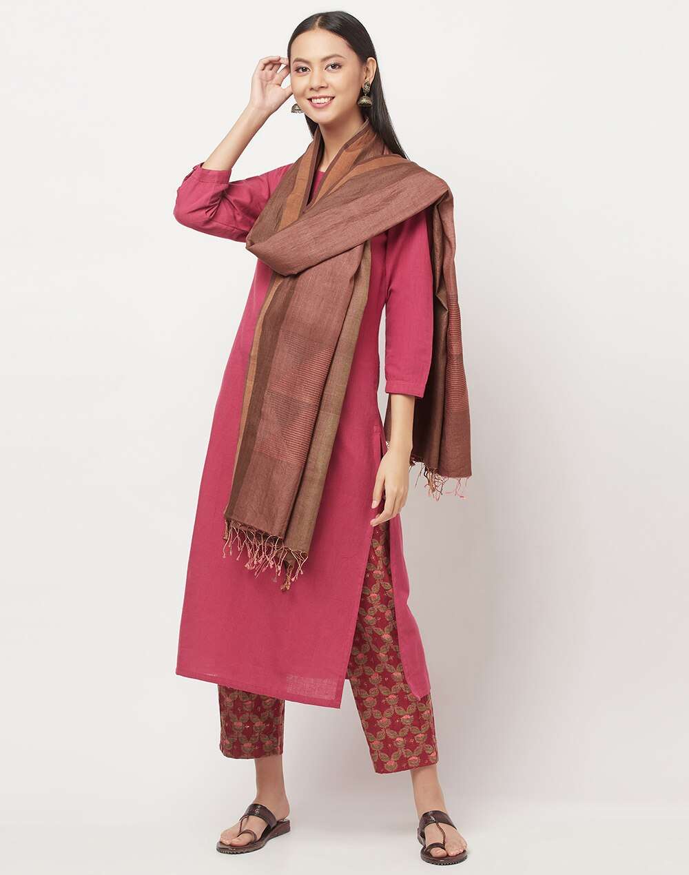 Cotton Silk Woven Jamdani Dupatta