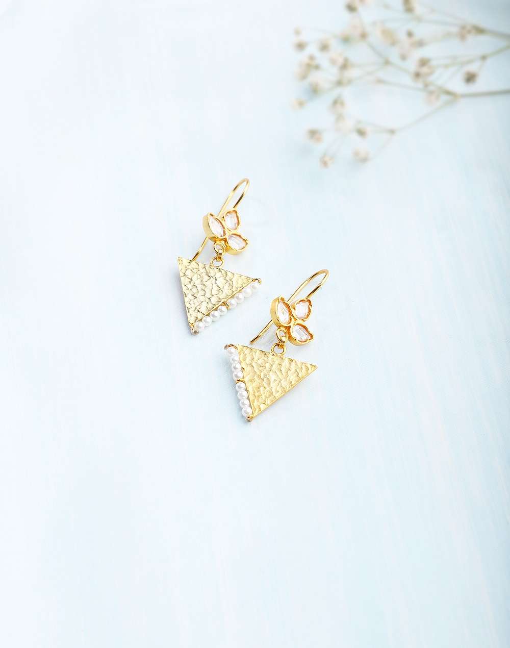 Silver Gold Plated Dangler Earrings