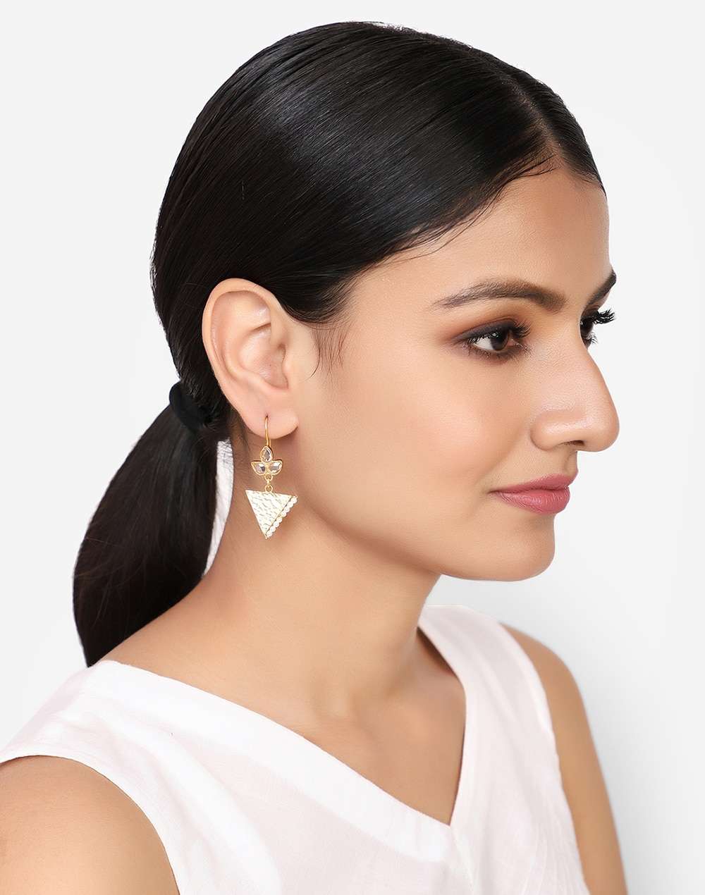 Silver Gold Plated Dangler Earrings