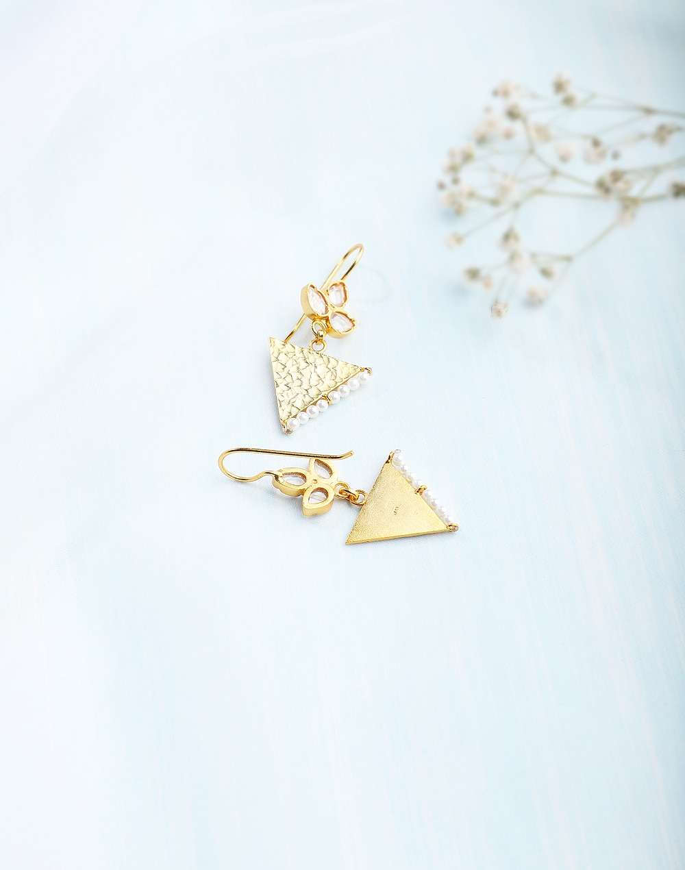 Silver Gold Plated Dangler Earrings