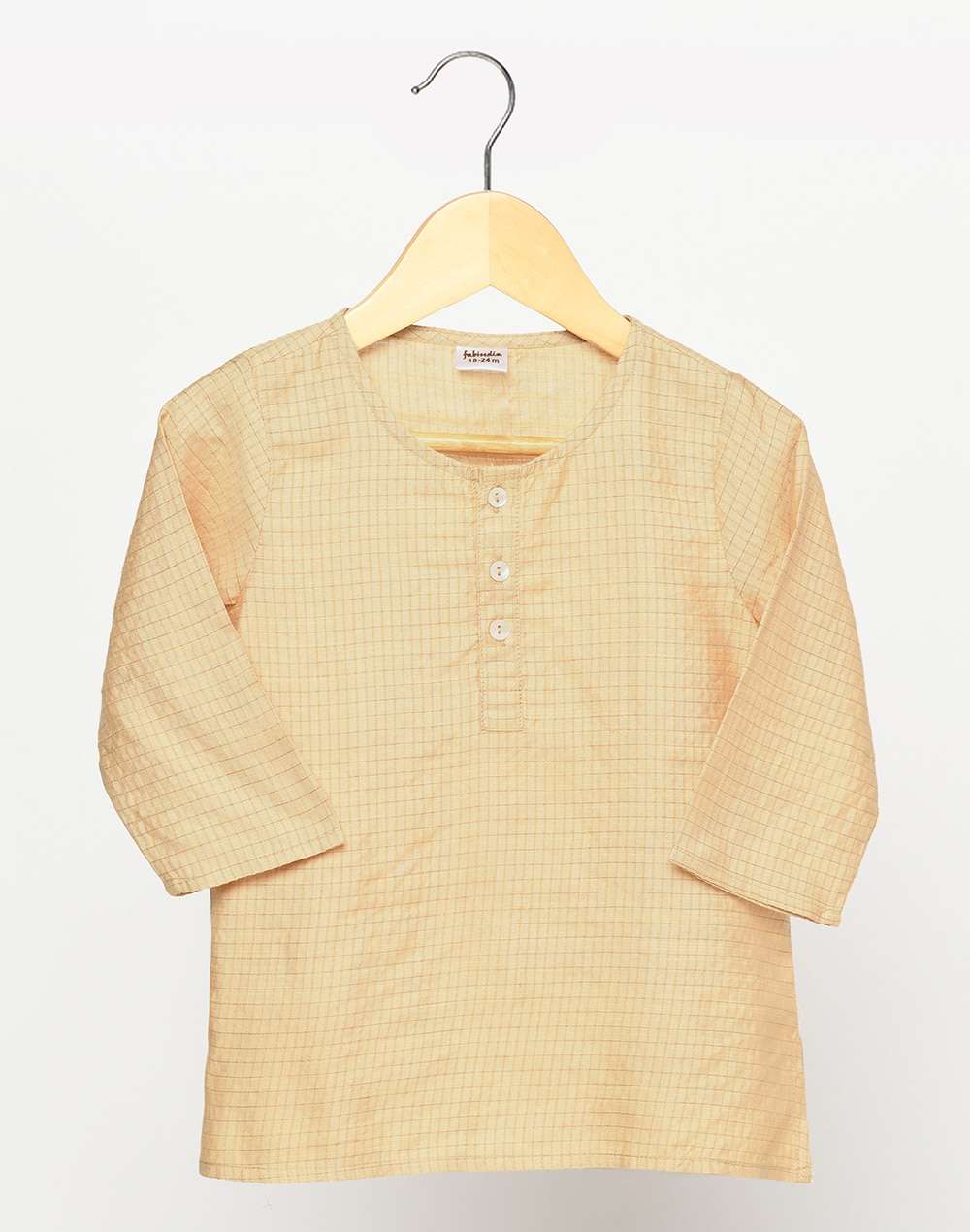 Viscose Mix Zari Checks Kurta Set