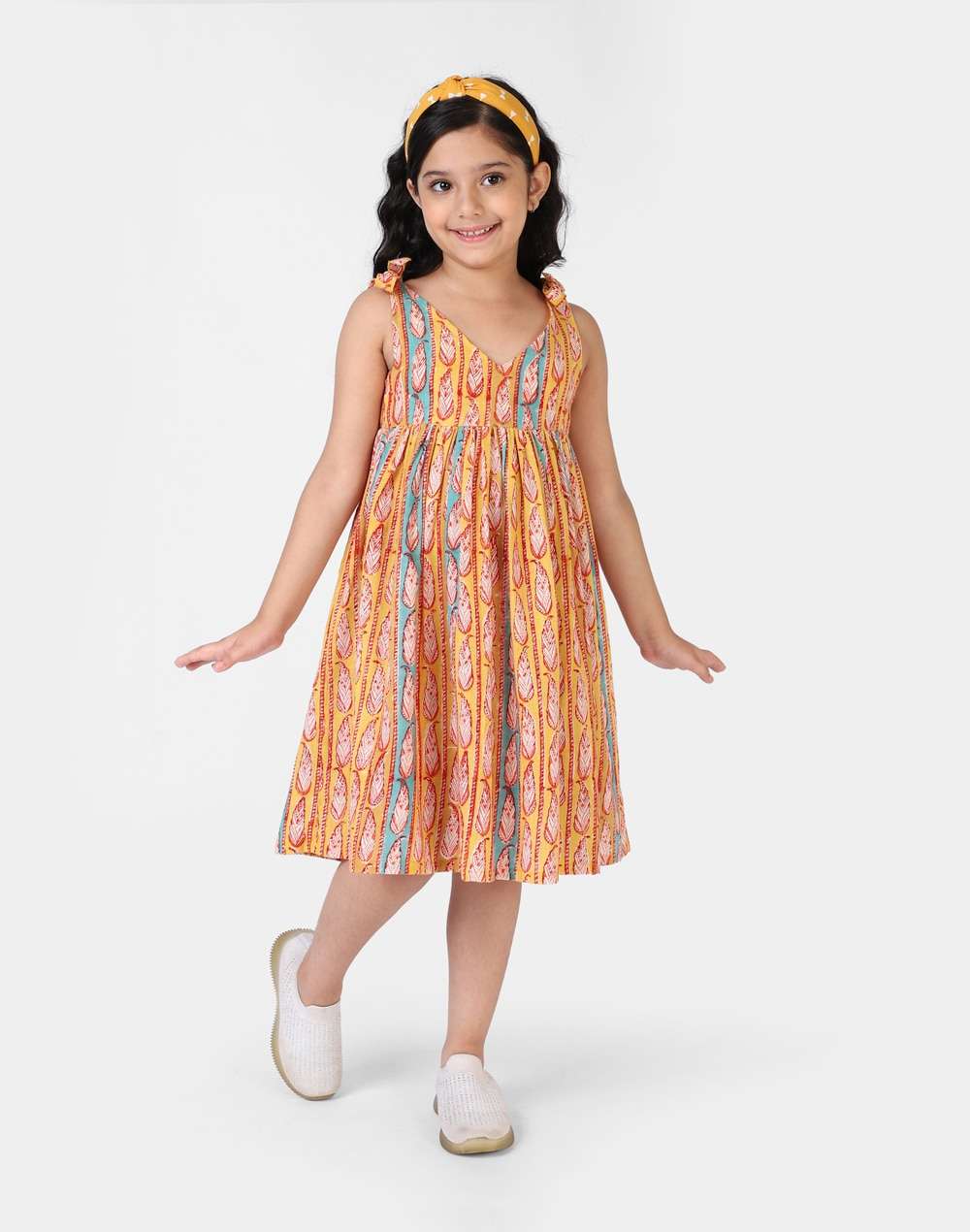 Cotton Slub Block Printed Dress