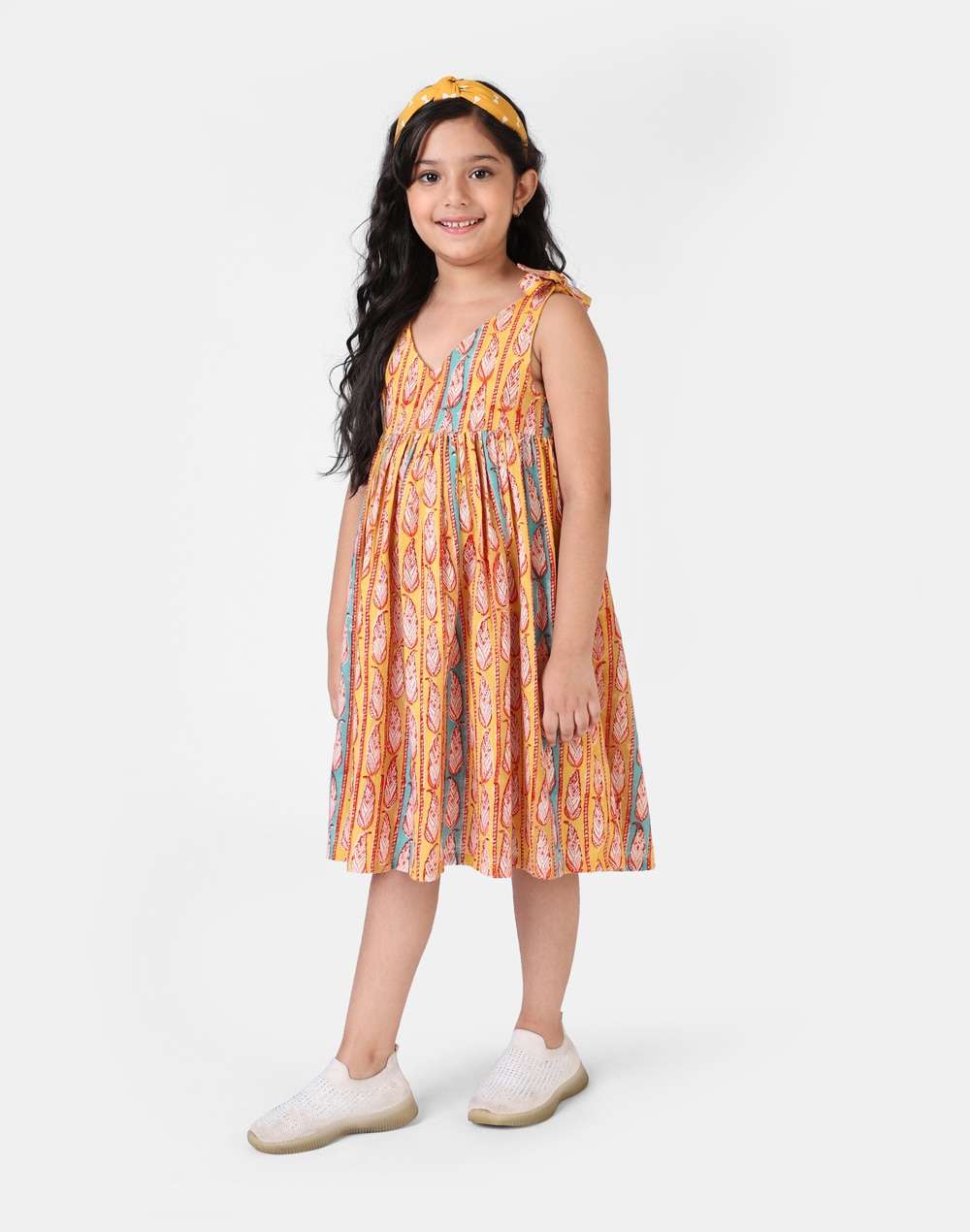 Cotton Slub Block Printed Dress