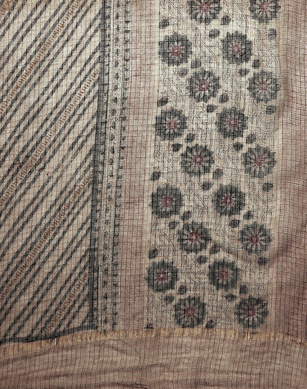 Cotton Silk Hand Block Printed Dupatta