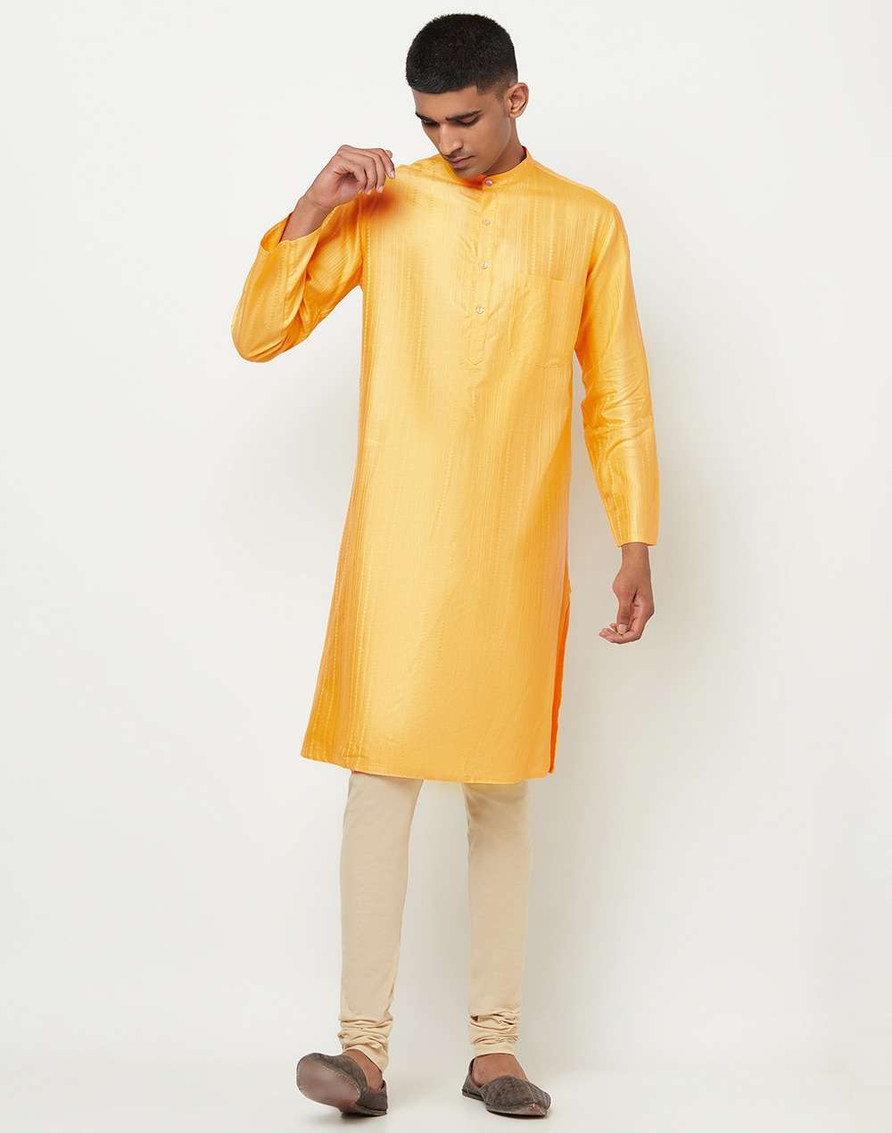 Viscose Tussar Dobby Long Kurta