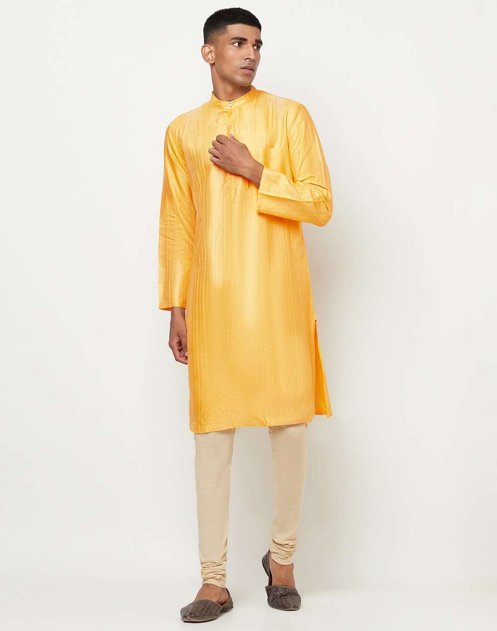Viscose Tussar Dobby Long Kurta
