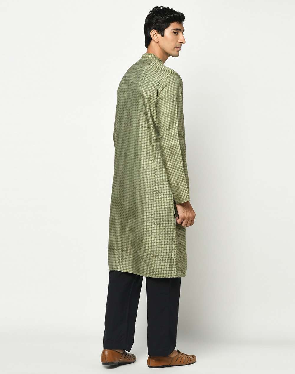 Viscose Tussar Printed Slim Fit Kurta