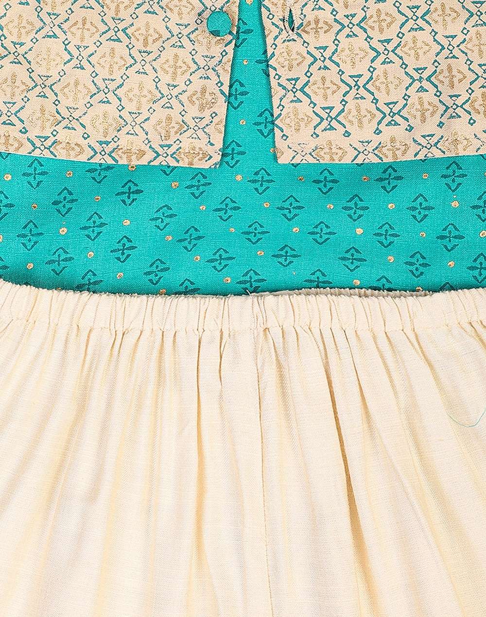 Viscose Tussar Block Printed Kurta Set