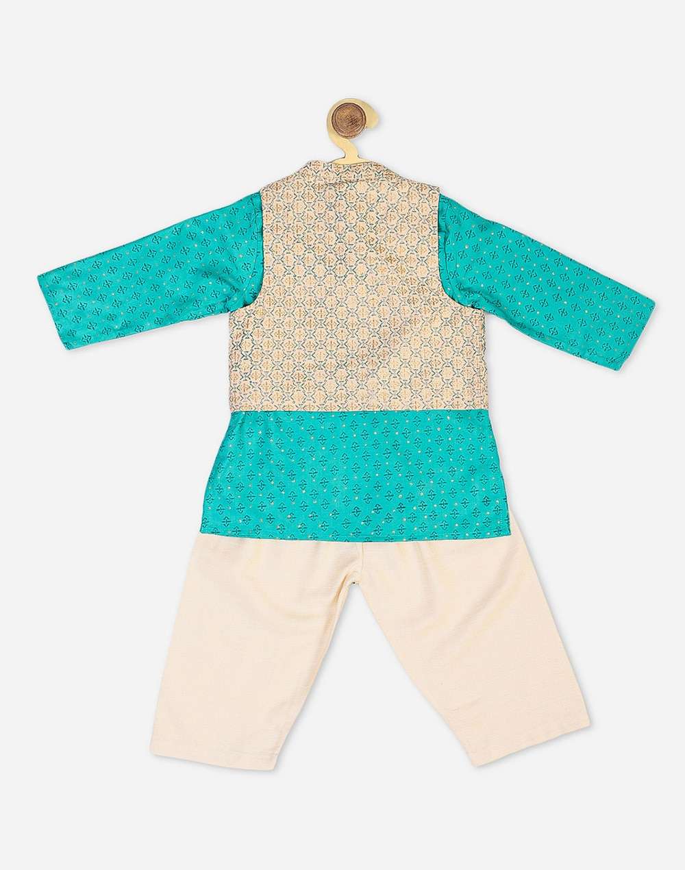Viscose Tussar Block Printed Kurta Set