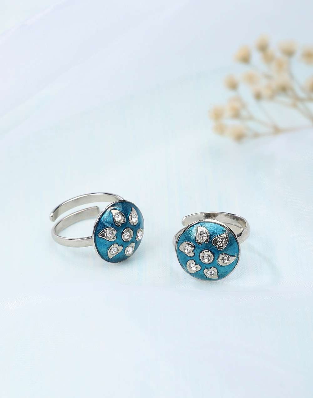 Metal Blue Toe Ring
