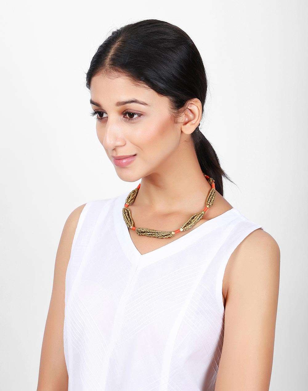Metal Golden Dangler Necklace
