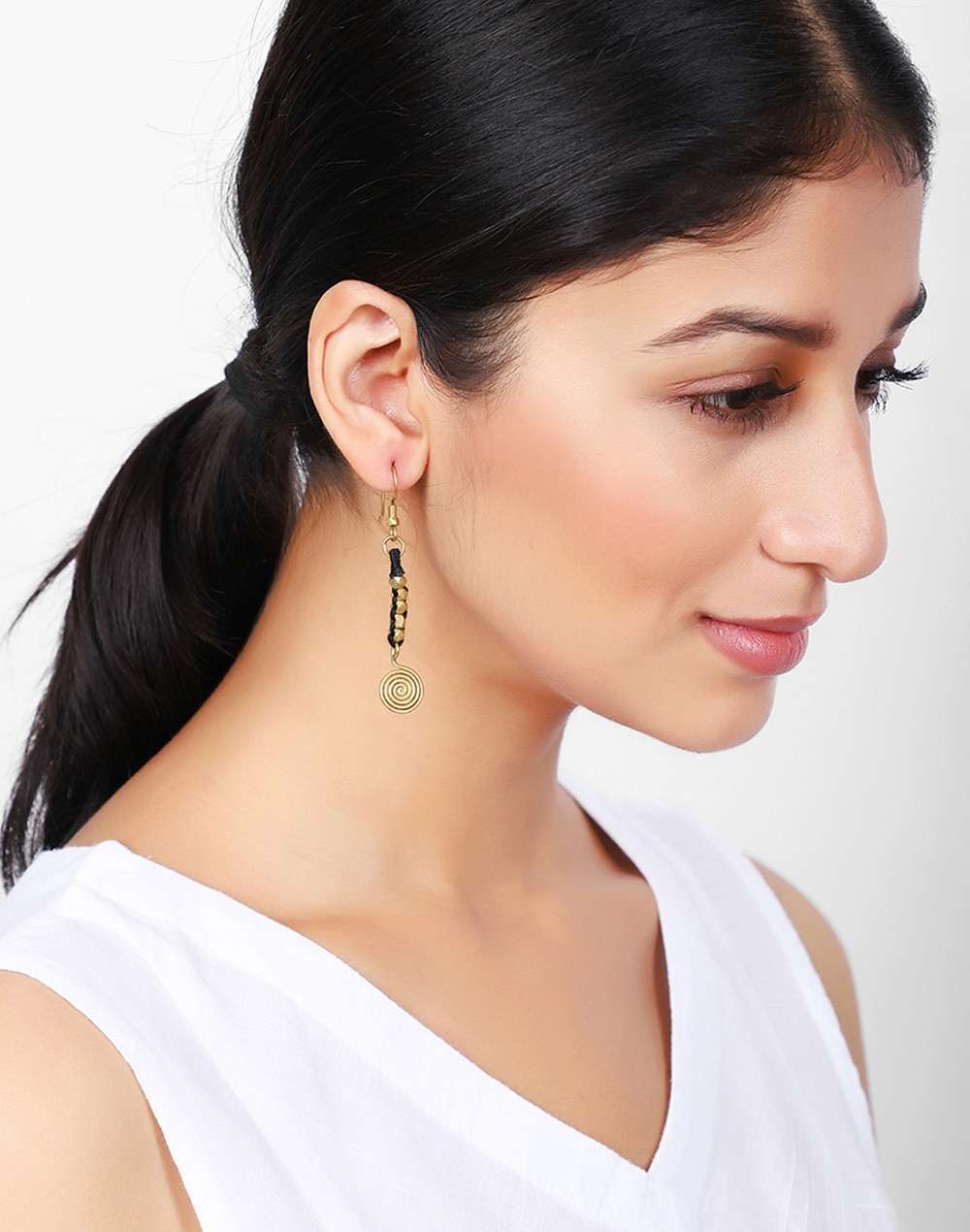 Metal Golden Plated Dangler Earring