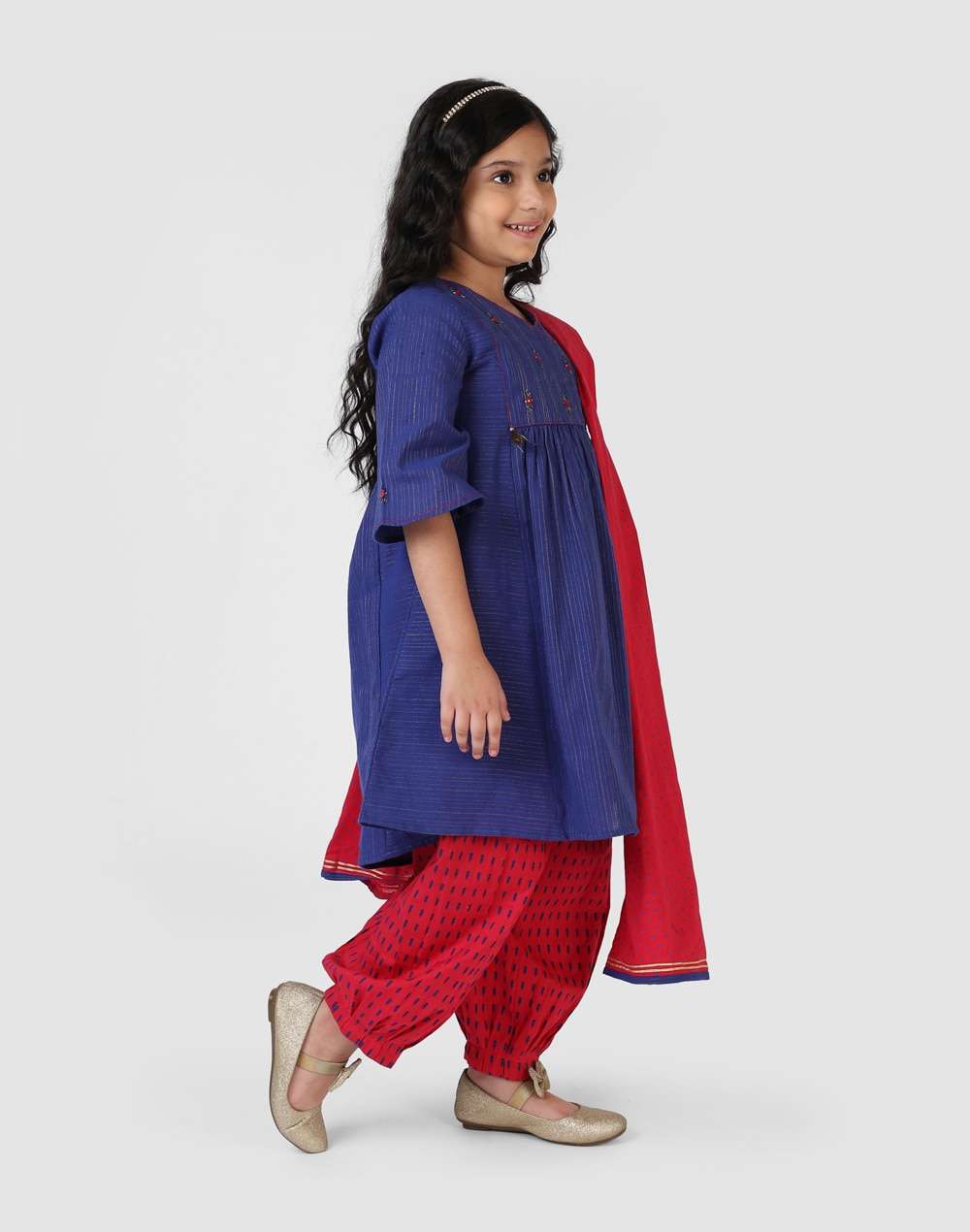 Cotton Printed 3 Piece Salwar Suit Set