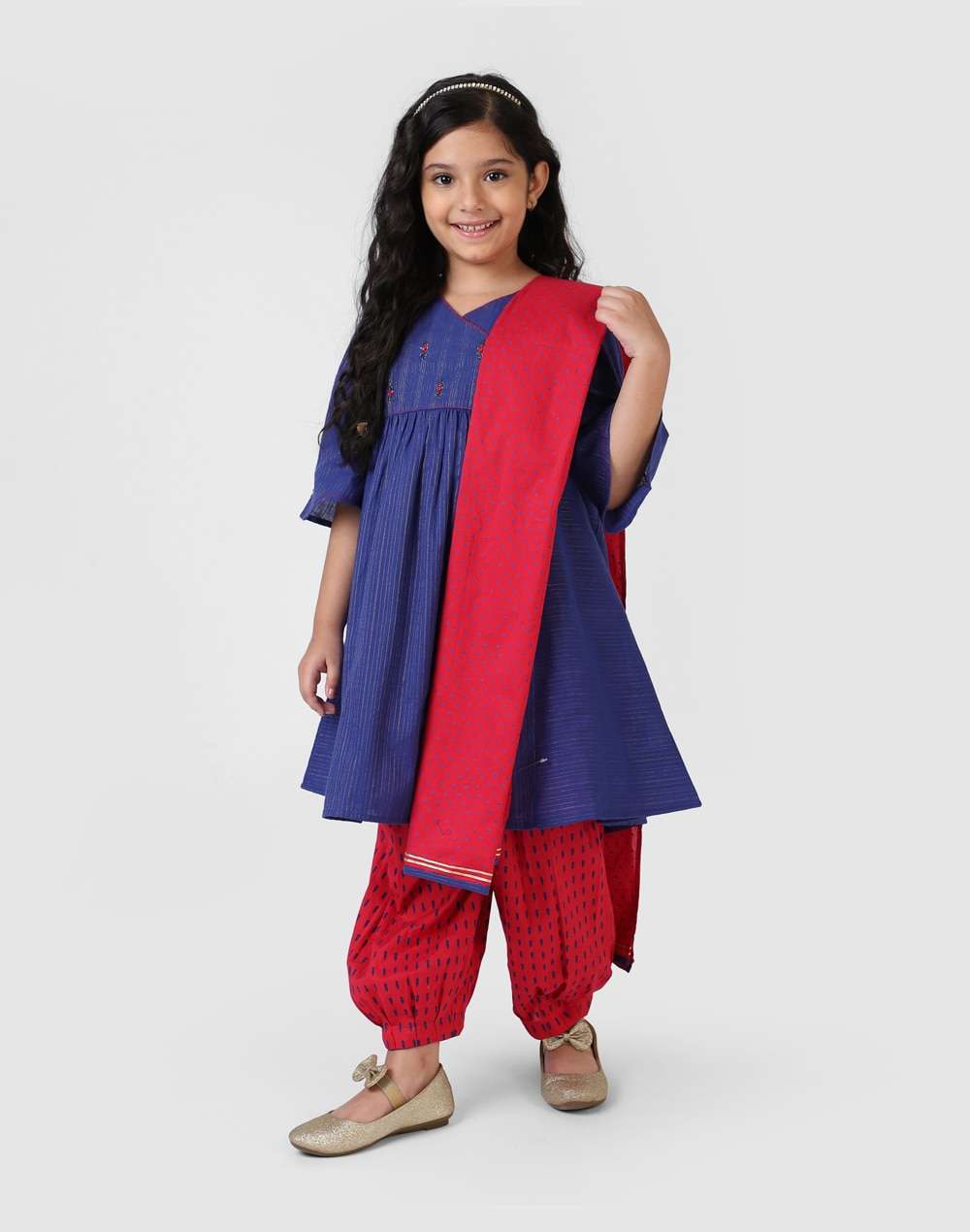 Cotton Printed 3 Piece Salwar Suit Set