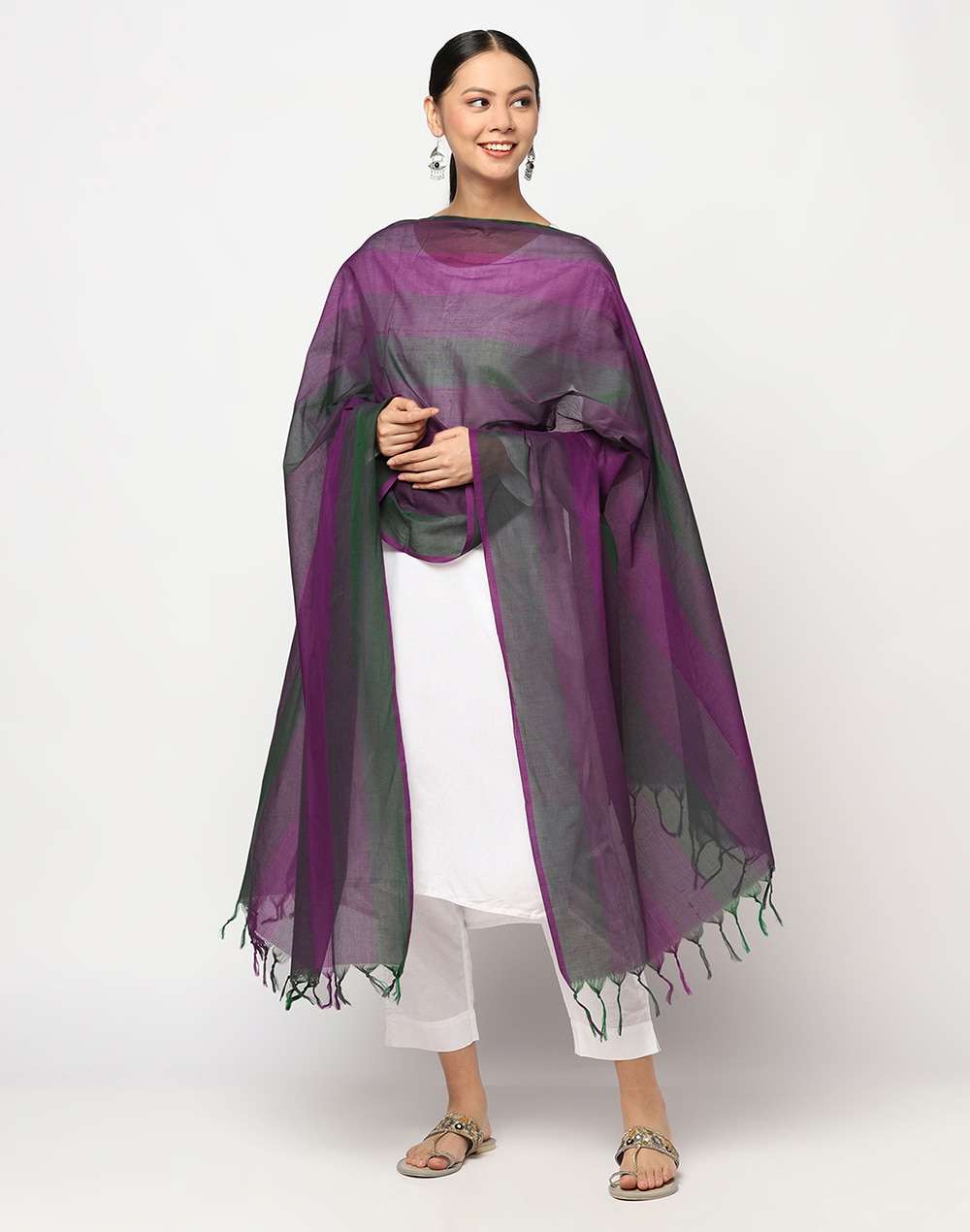Cotton Mull Loom Graded Dupatta