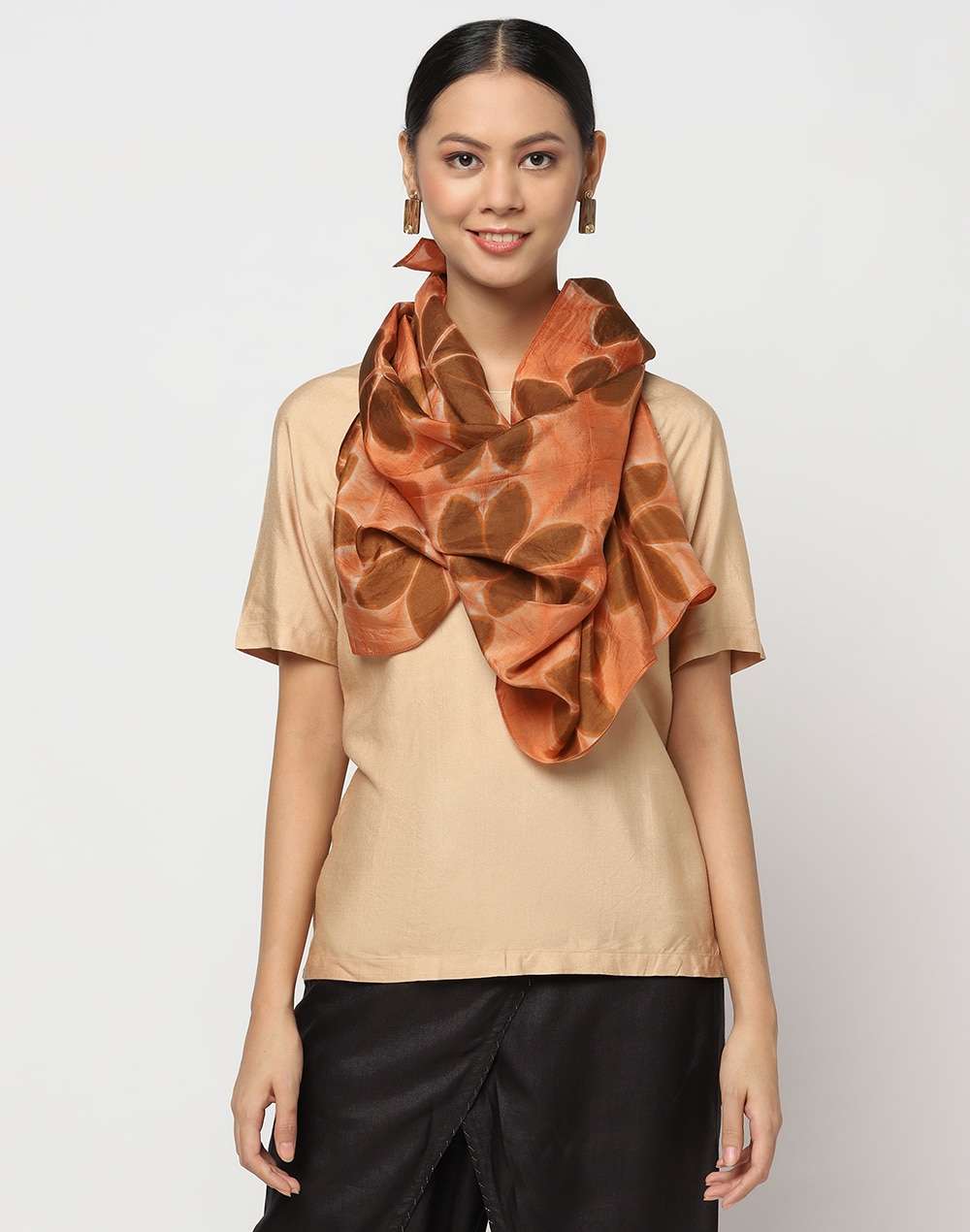 Silk Tabby Tie And Dye Shibori Stole