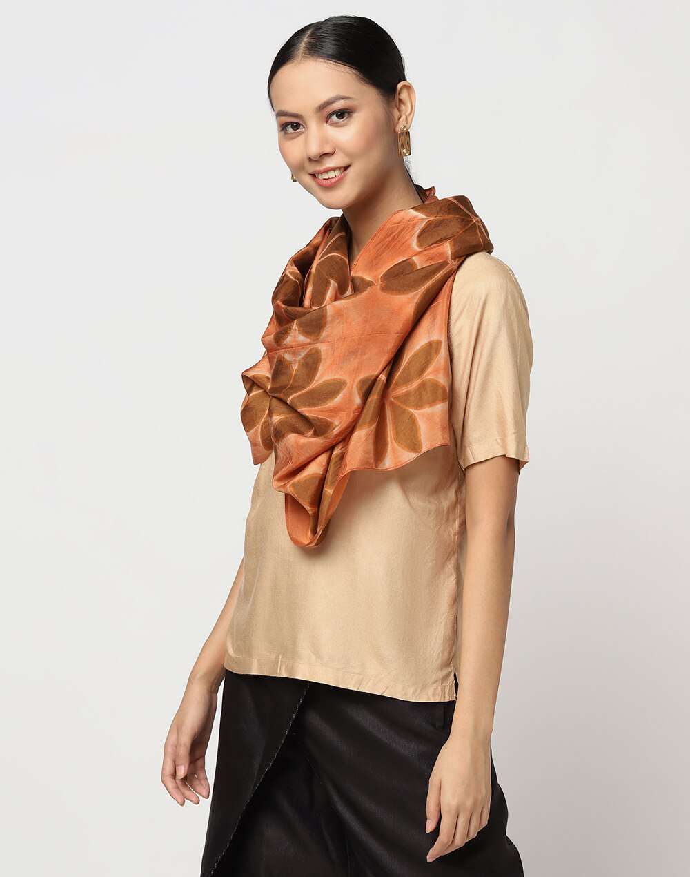 Silk Tabby Tie And Dye Shibori Stole