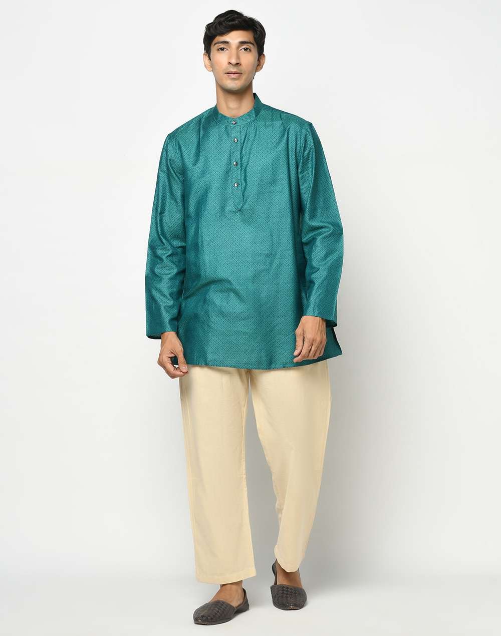 Silk Tussar Spun Short Kurta