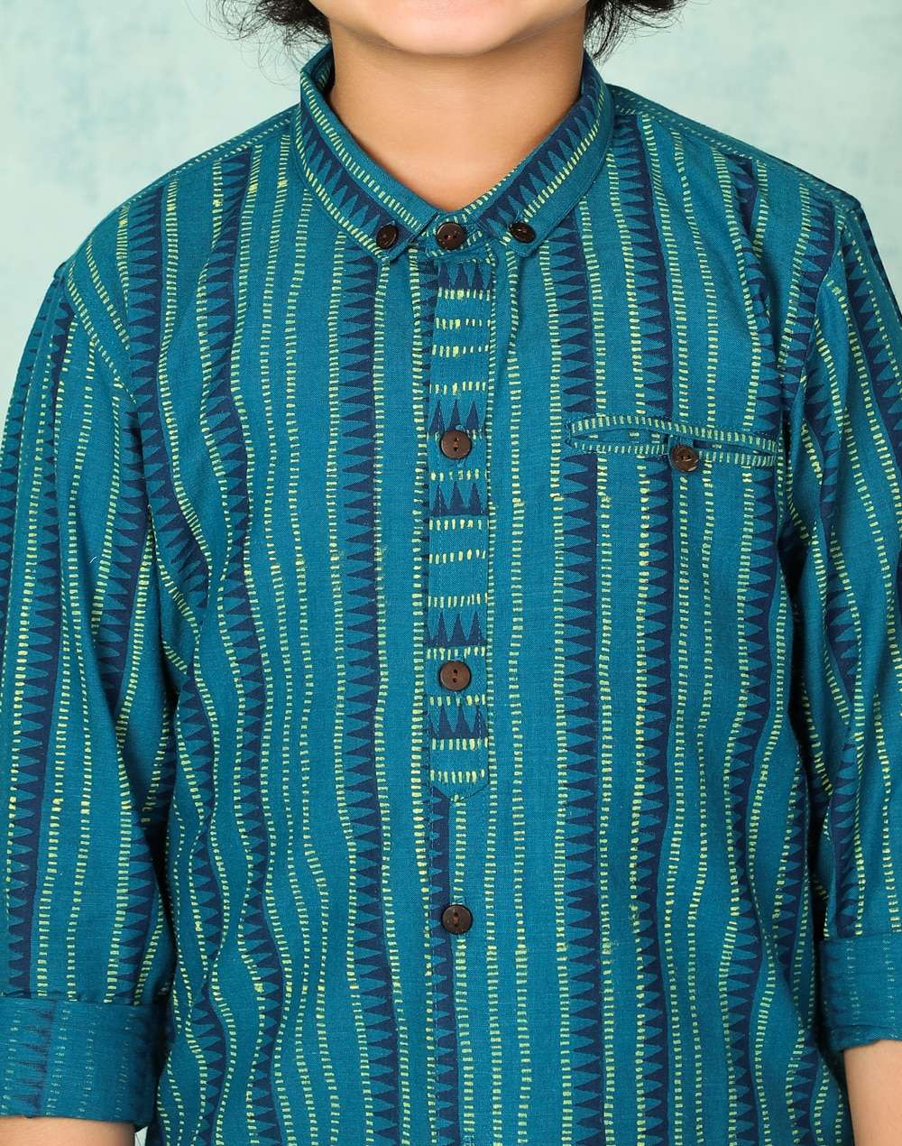 Cotton Nagari Block Printed Shirt