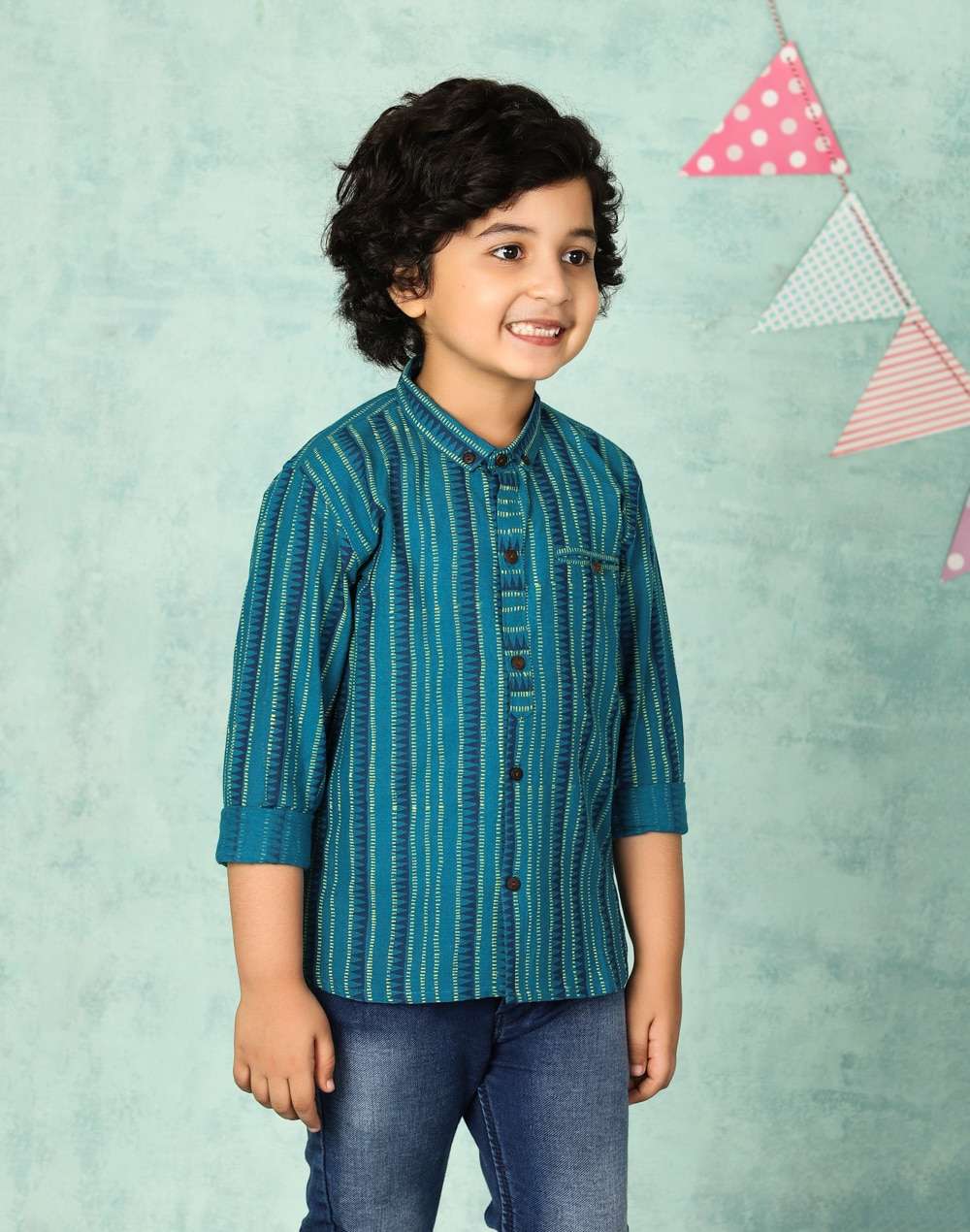 Cotton Nagari Block Printed Shirt