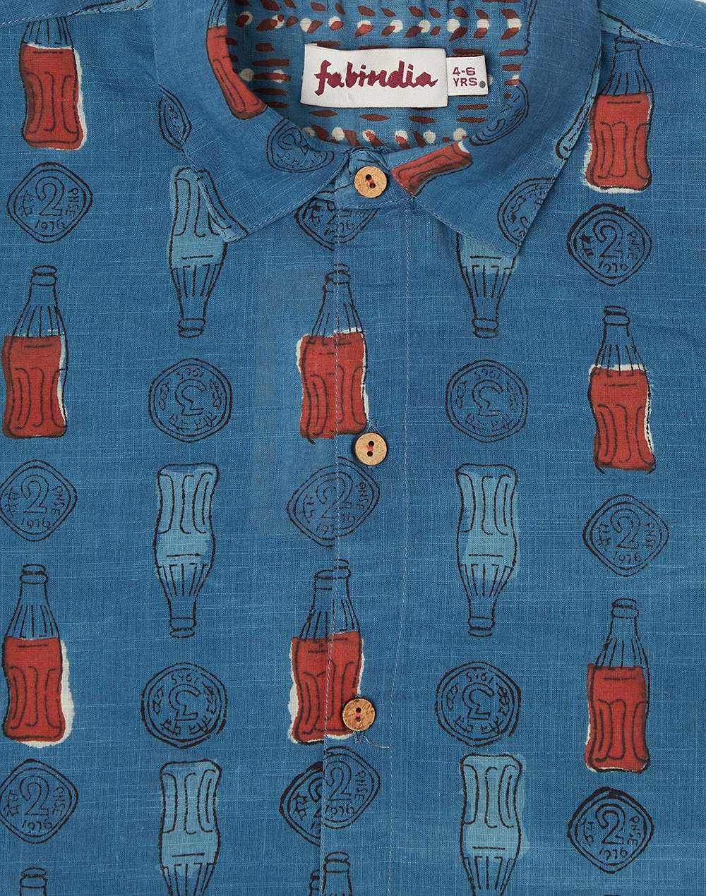 Cotton Hand Block Printed Shirt
