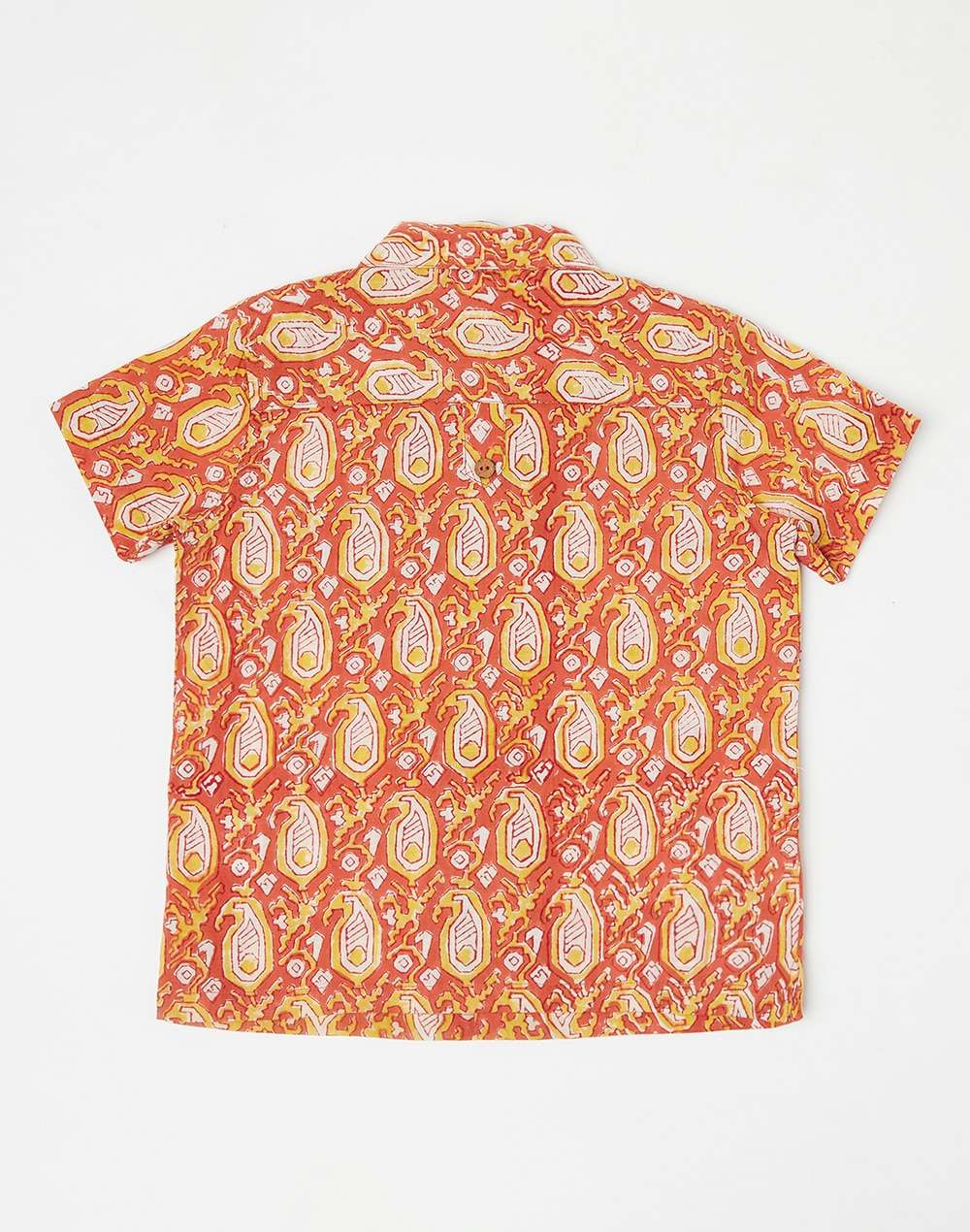 Cotton Slub Block Printed Shirt