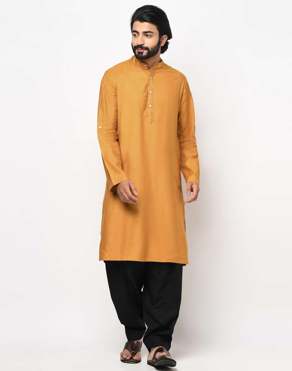 Viscose Tussar Slim Fit Kurta