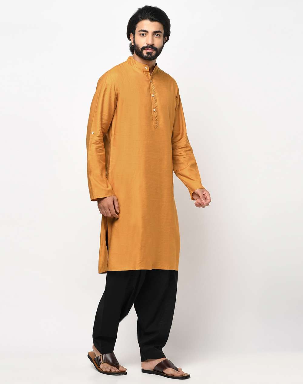 Viscose Tussar Slim Fit Kurta
