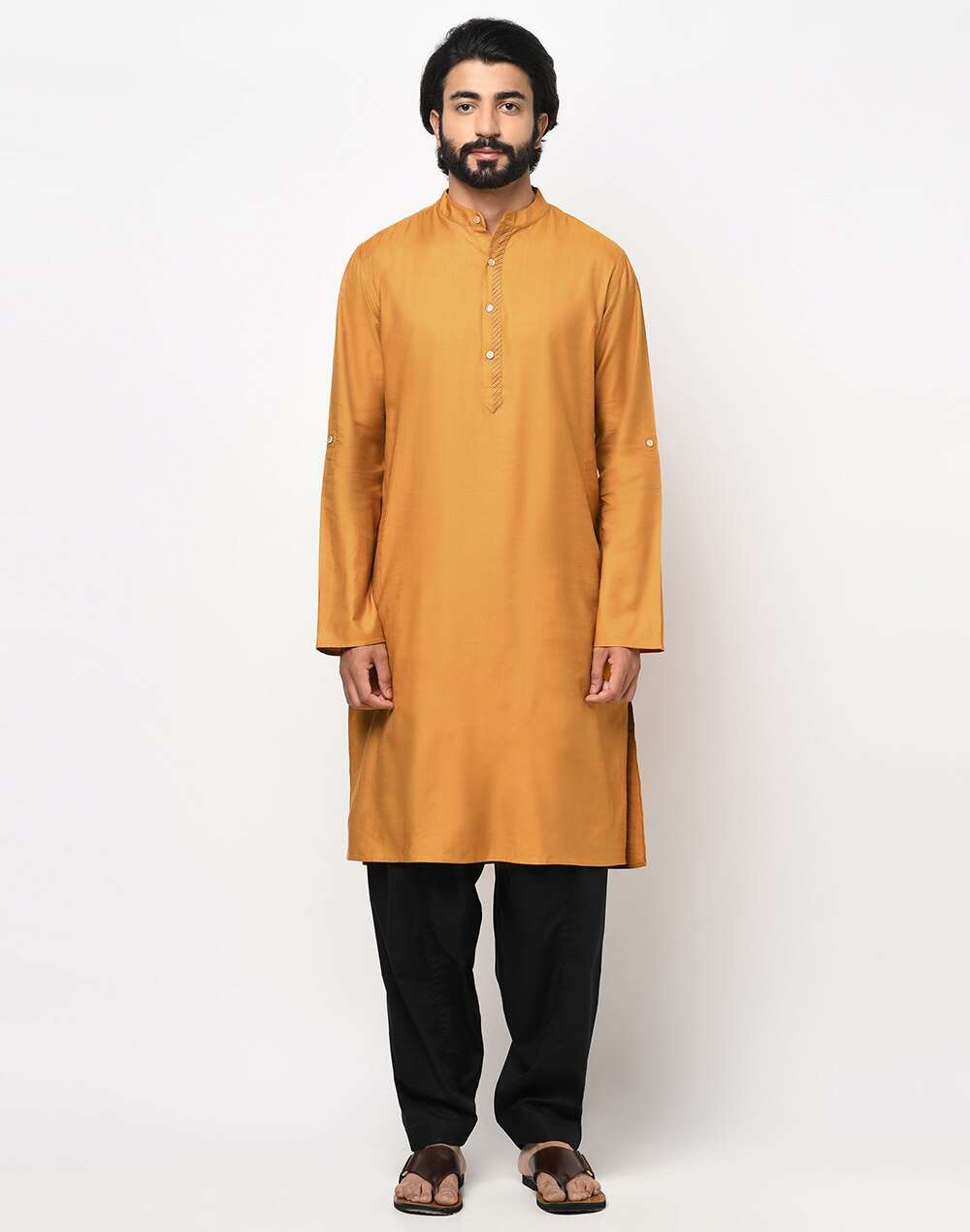 Viscose Tussar Slim Fit Kurta