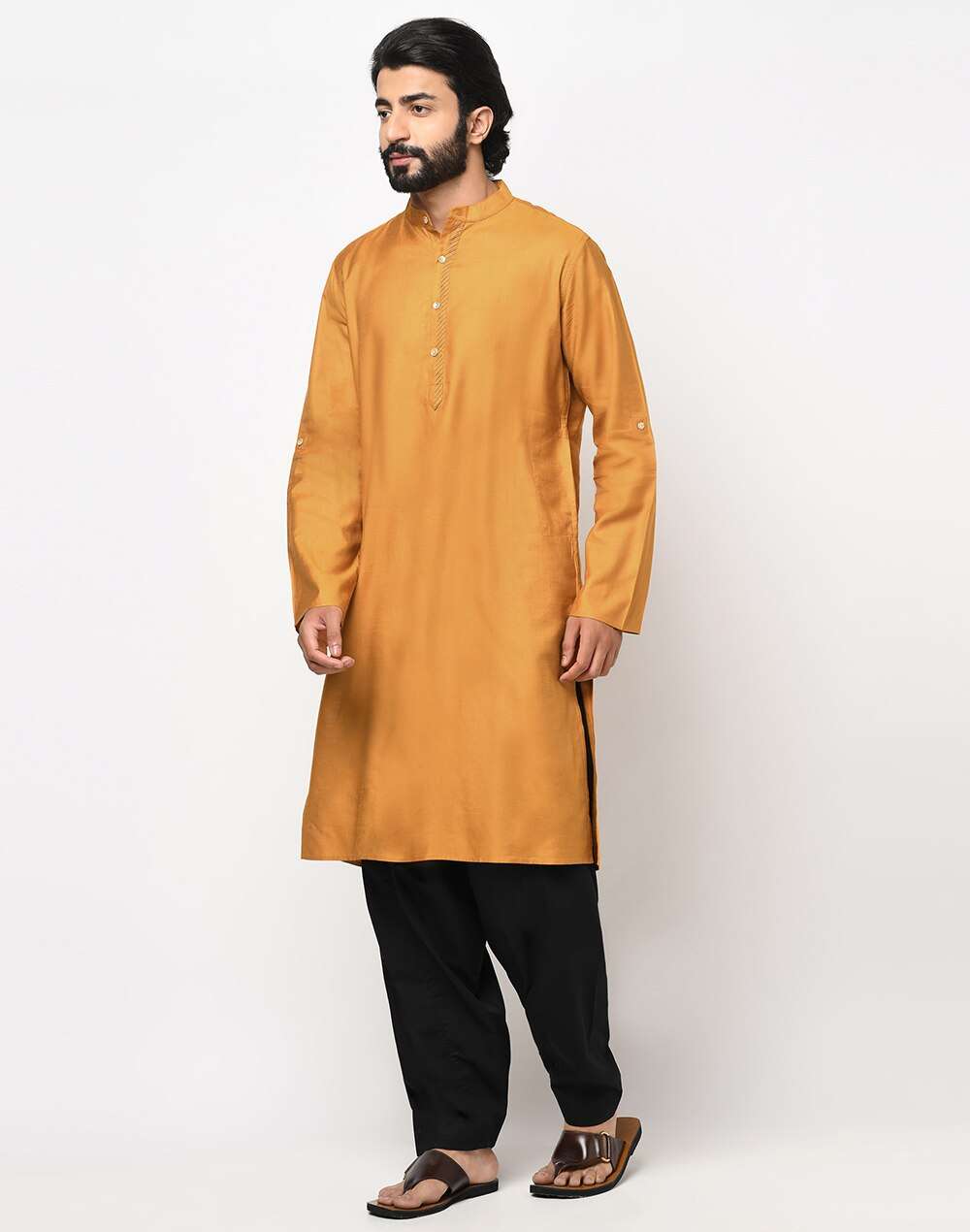 Viscose Tussar Slim Fit Kurta