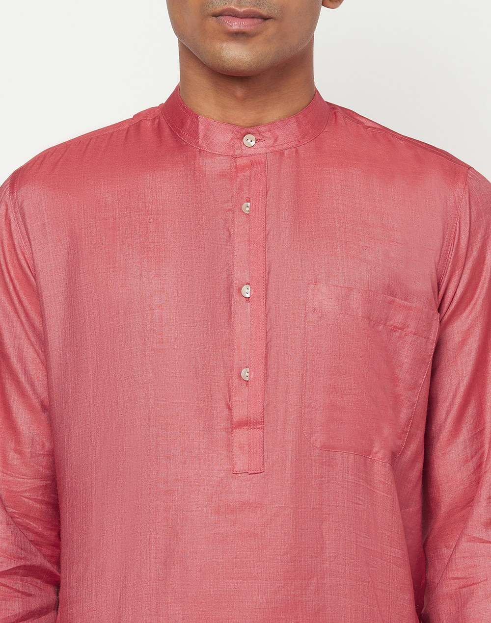 Silk Tussar Spun Slim Fit Long Kurta