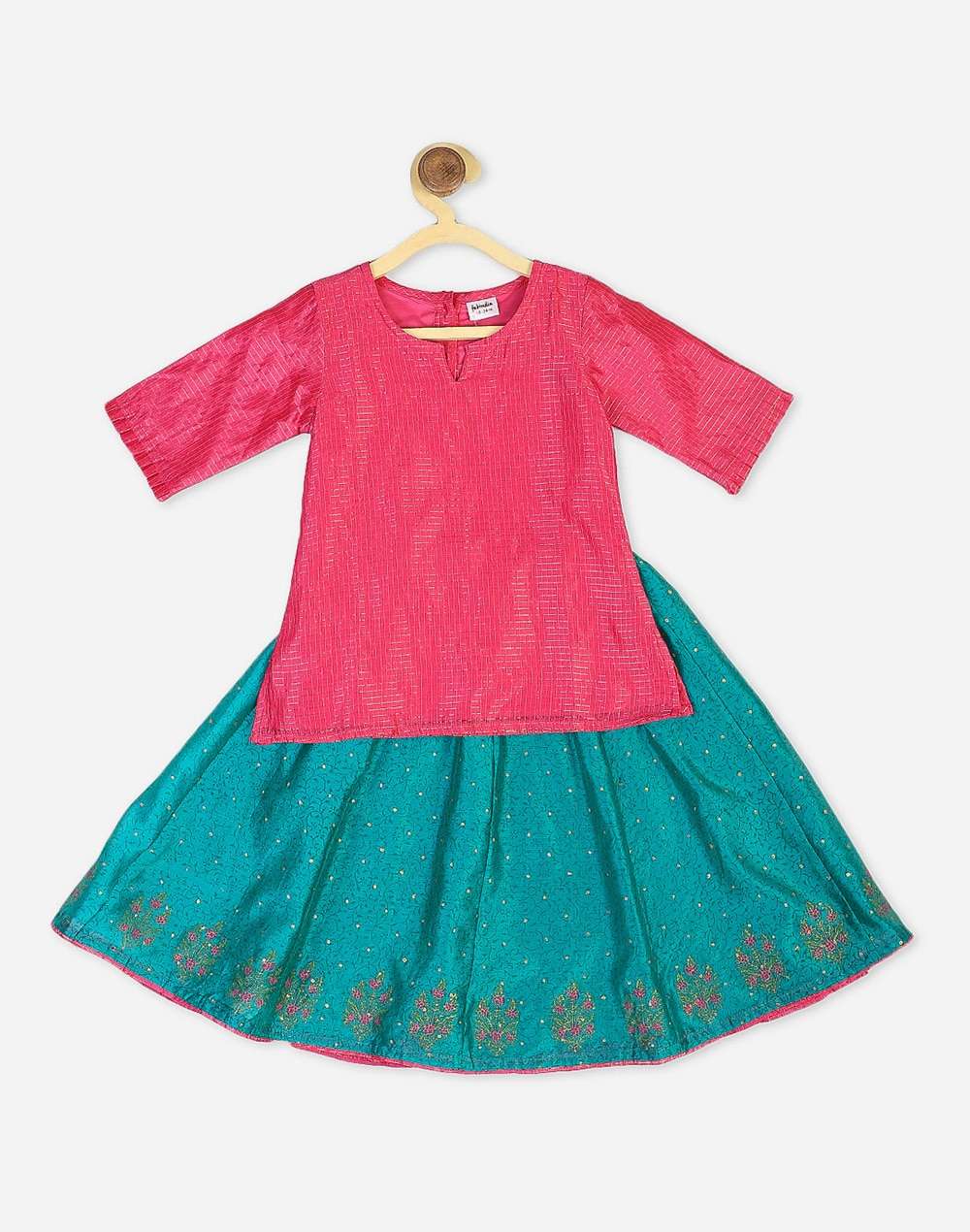 Cotton Silk Printed 2Pc Kurta Choli Set