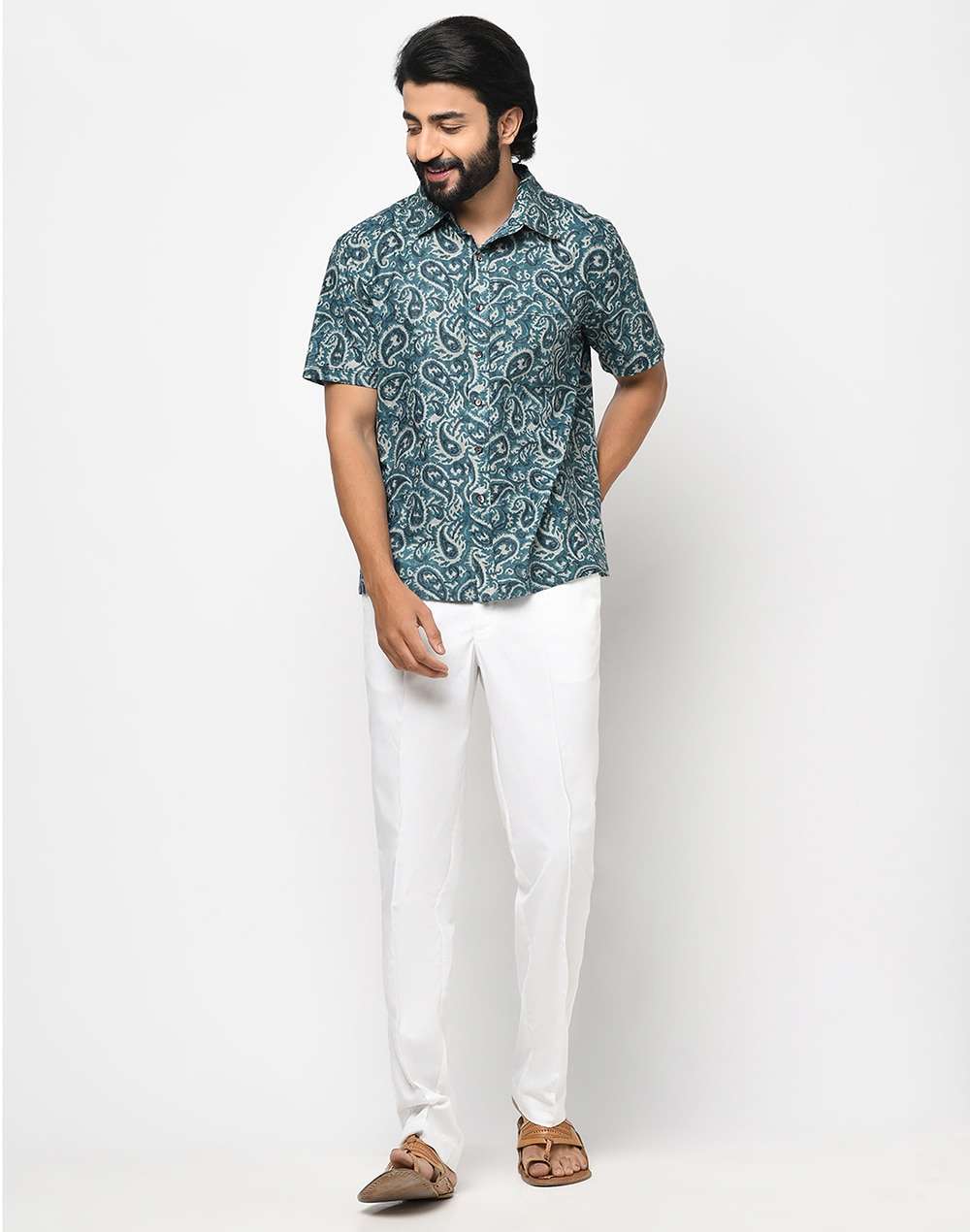 Cotton Dobby Printed Shirt