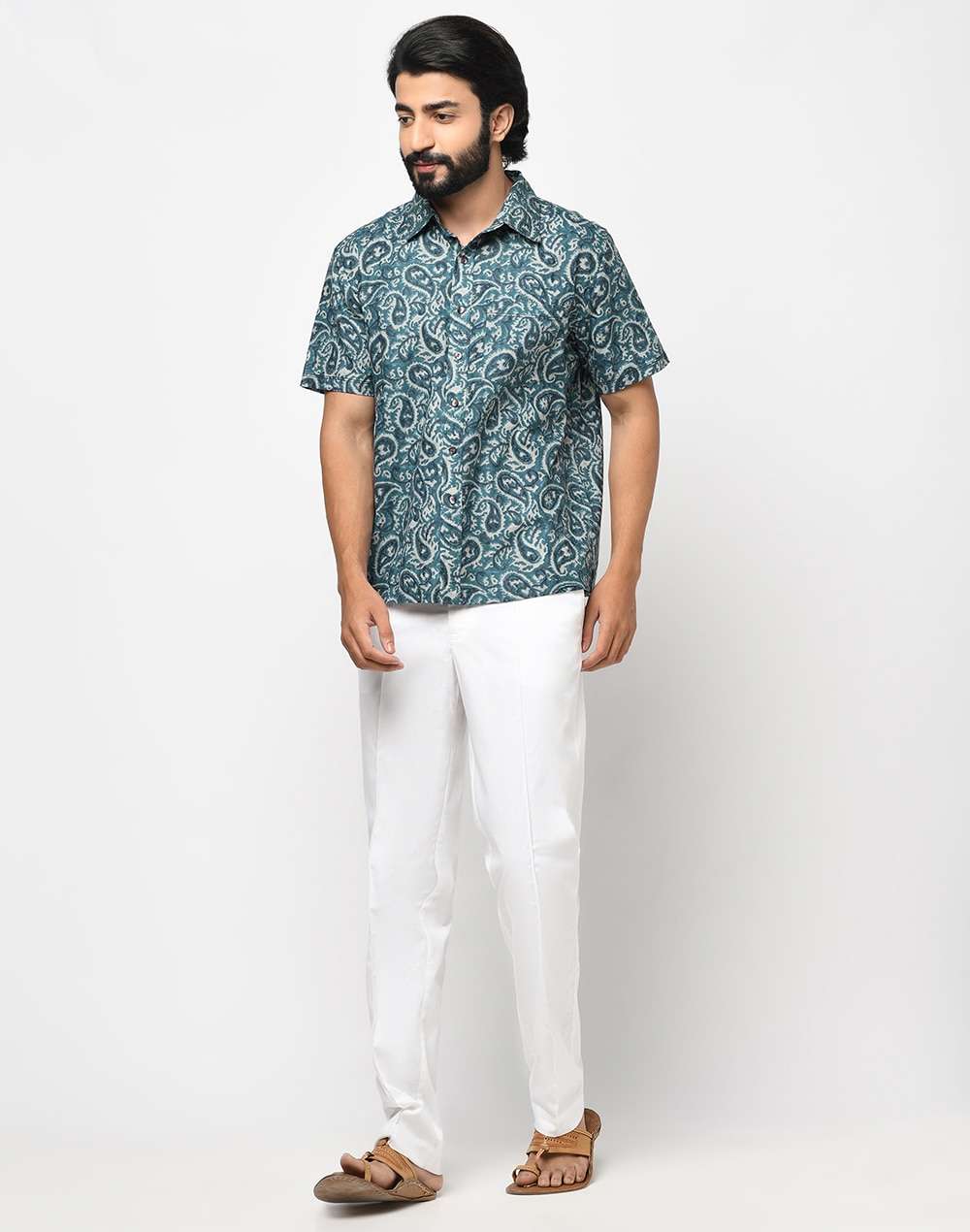 Cotton Dobby Printed Shirt