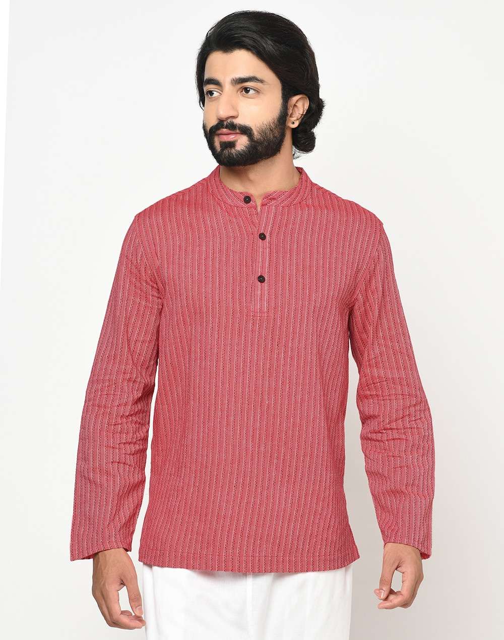 Cotton Nagari Mid Placket Shirt