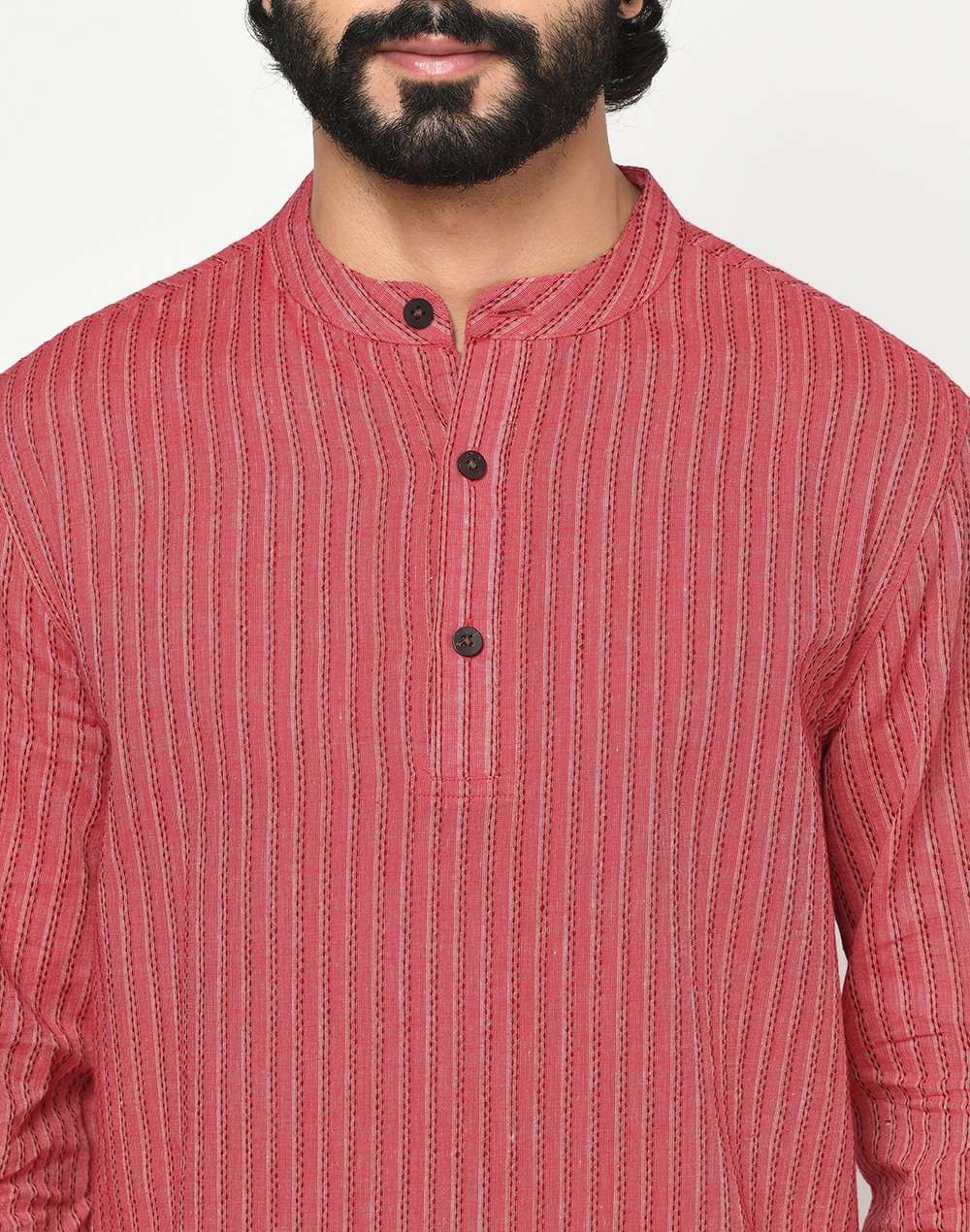Cotton Nagari Mid Placket Shirt