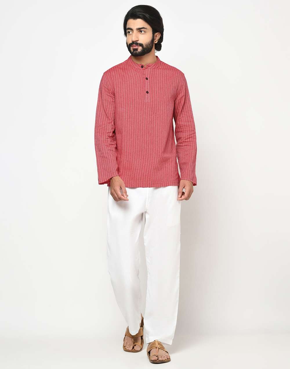 Cotton Nagari Mid Placket Shirt