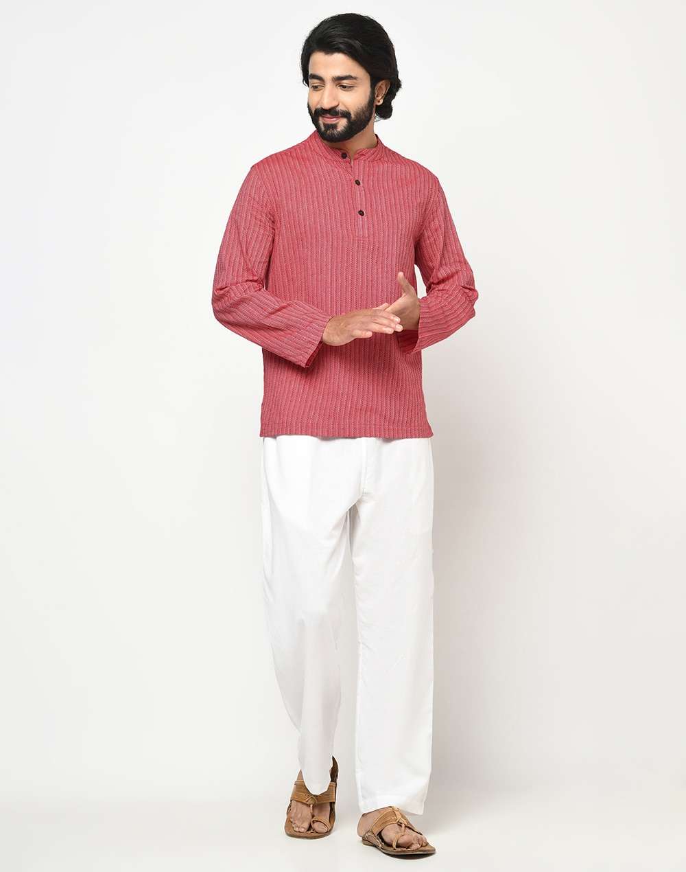 Cotton Nagari Mid Placket Shirt