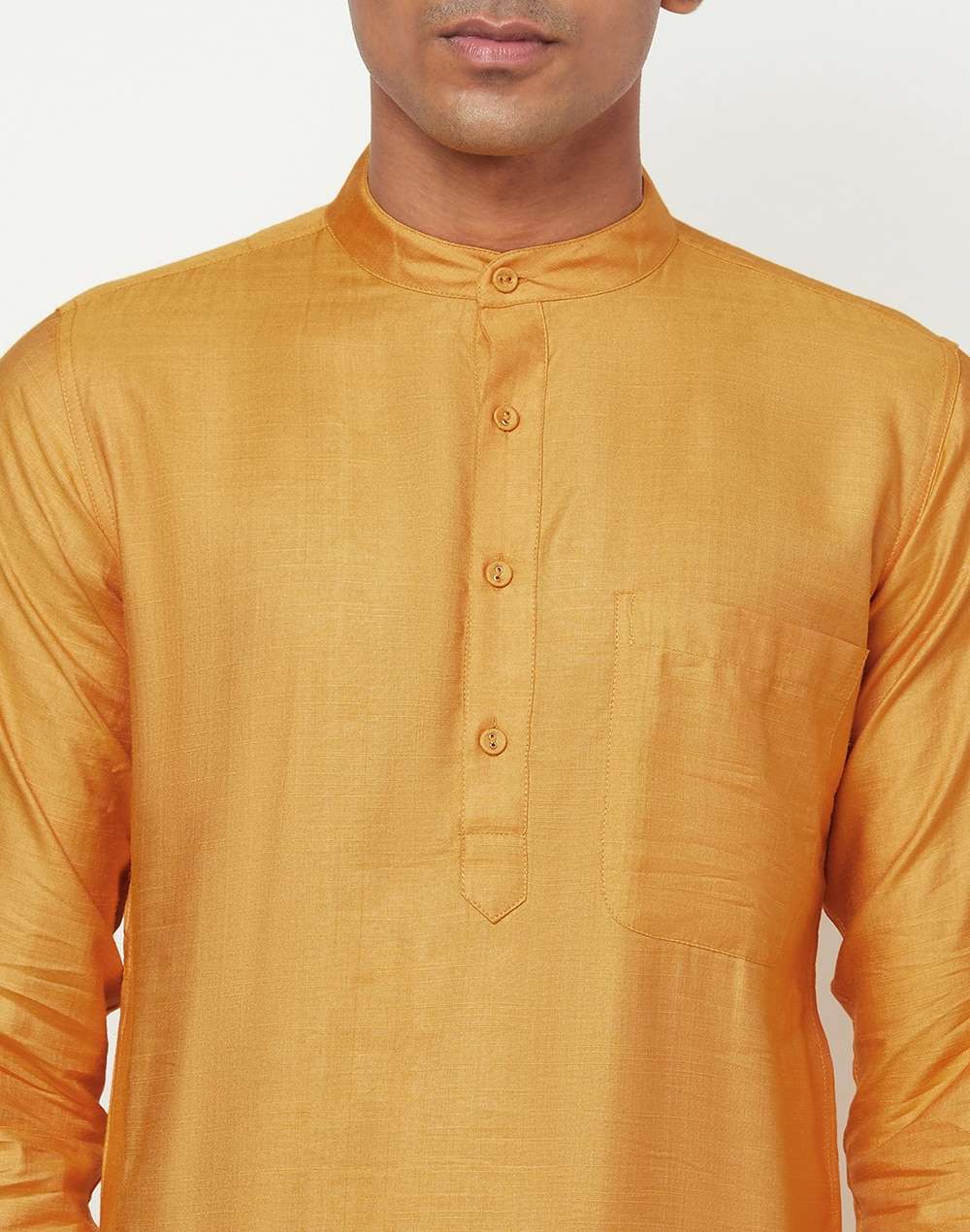 Viscose Tussar Slim Fit Long Kurta
