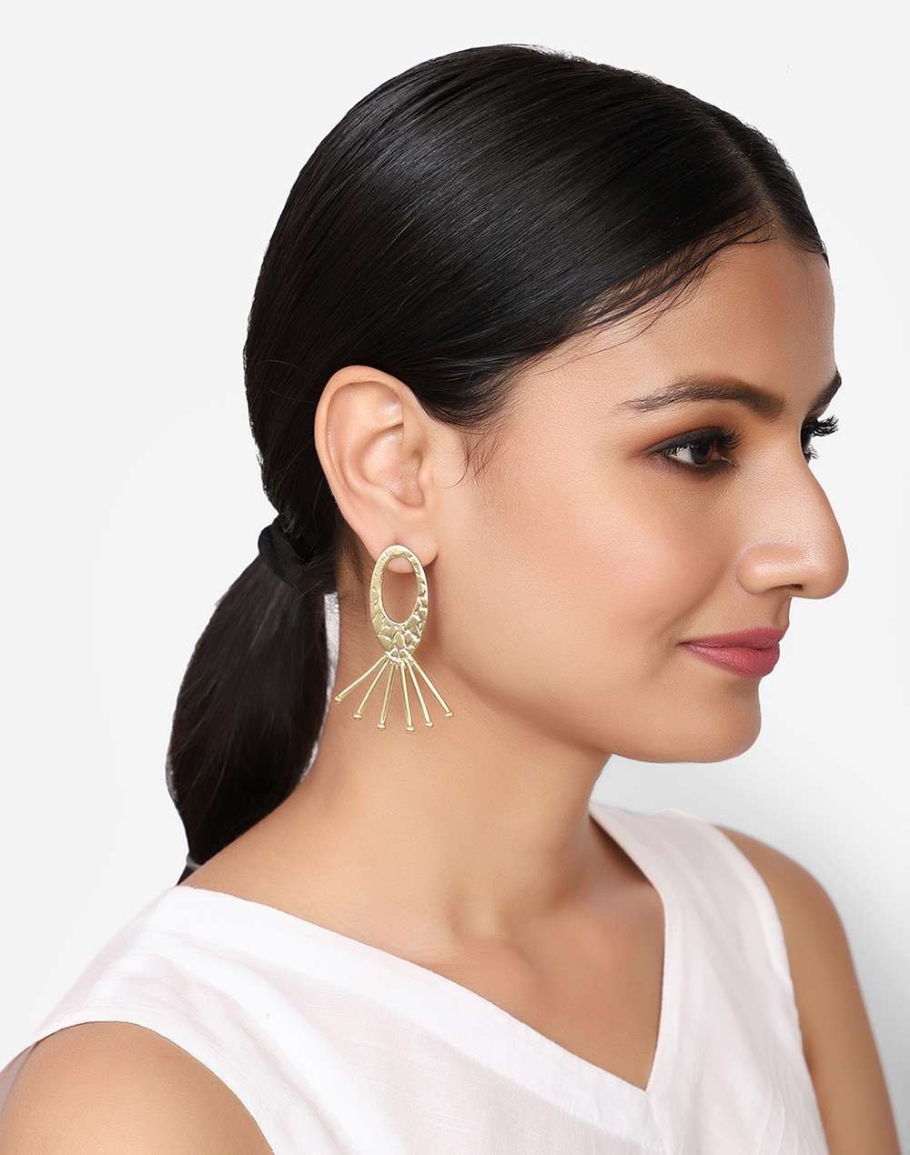 Metal Golden Plated Dangler Earring