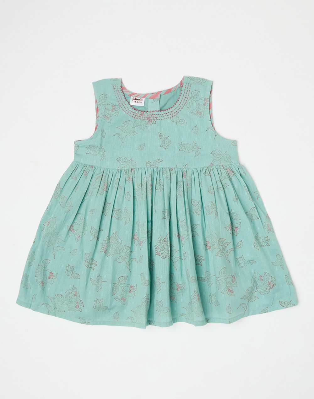 Cotton Dobby Embroidered Frock