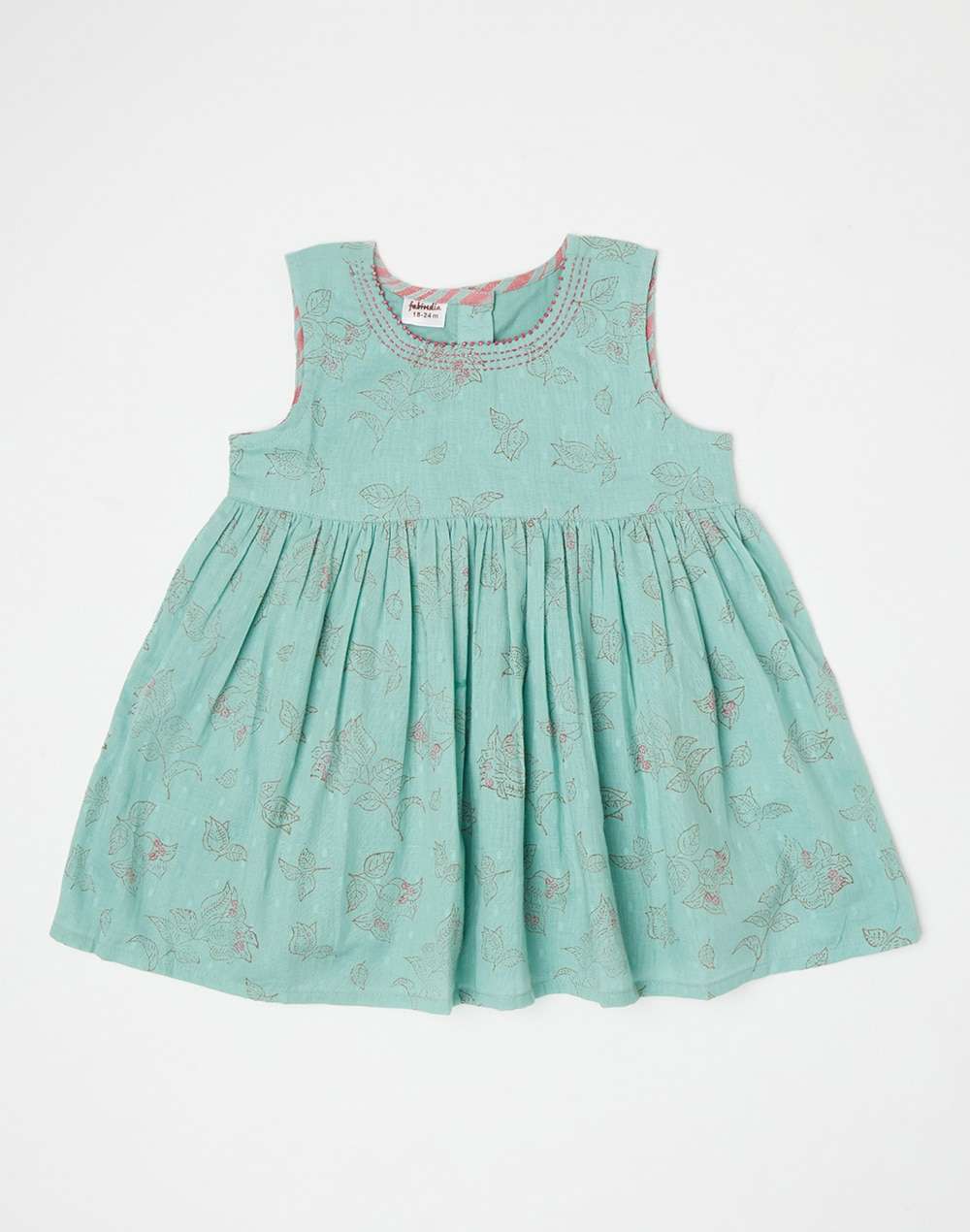 Cotton Dobby Embroidered Frock