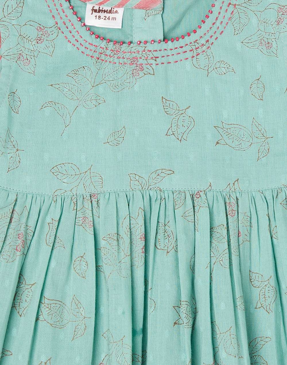 Cotton Dobby Embroidered Frock