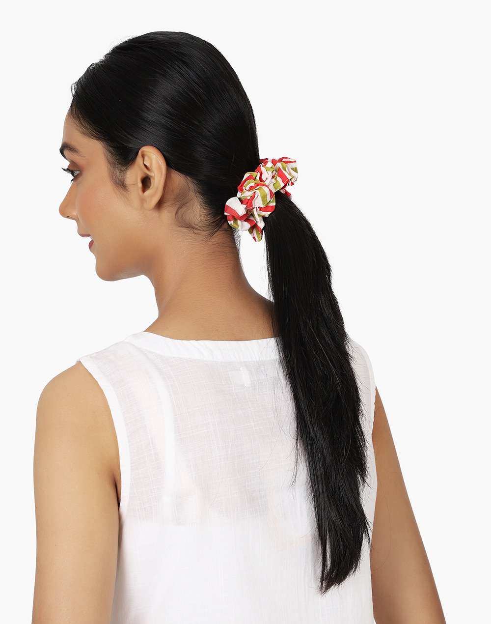 FabNu Cotton Striped Hair Ruffle Set Of 4