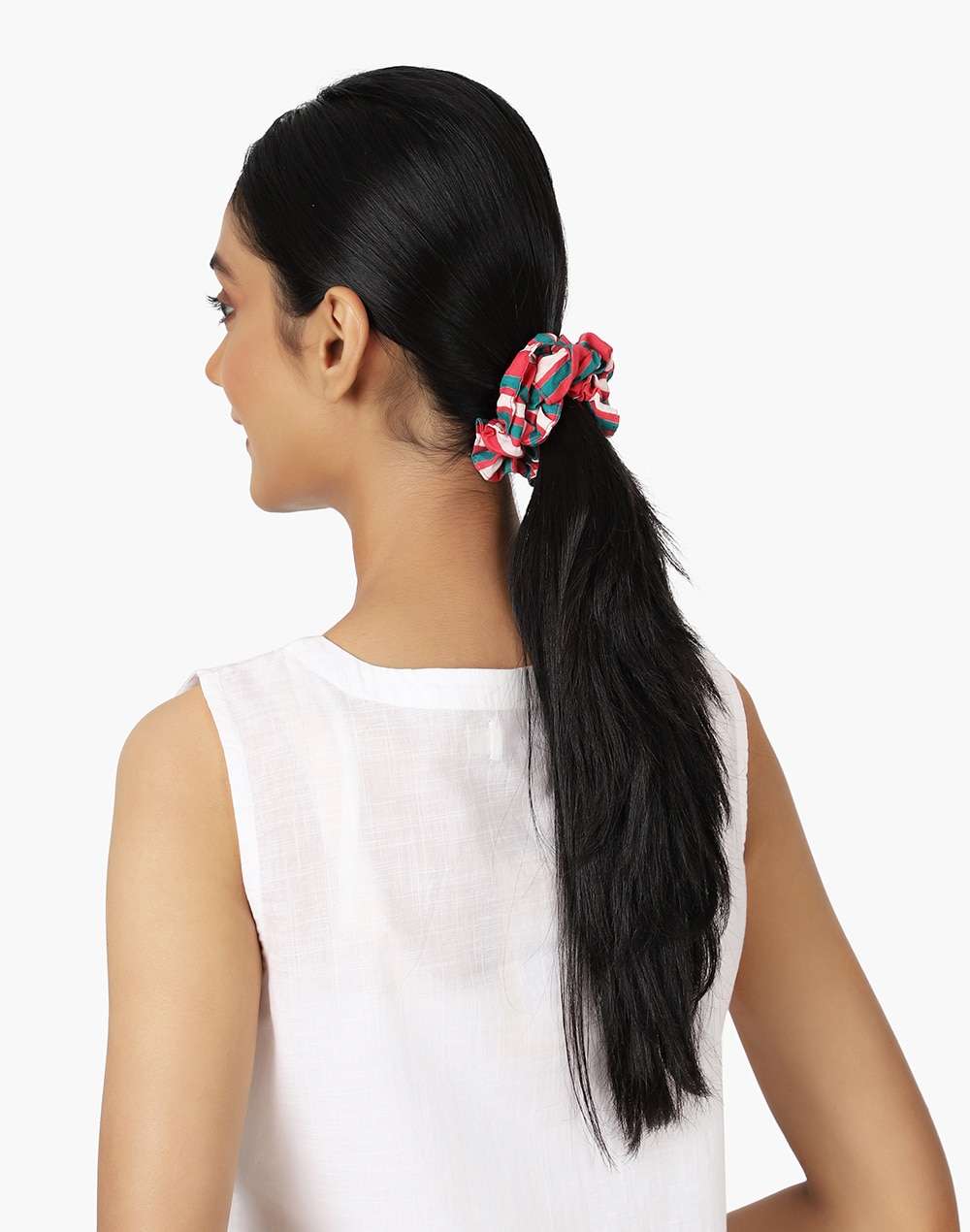 FabNu Cotton Striped Hair Ruffle Set Of 4
