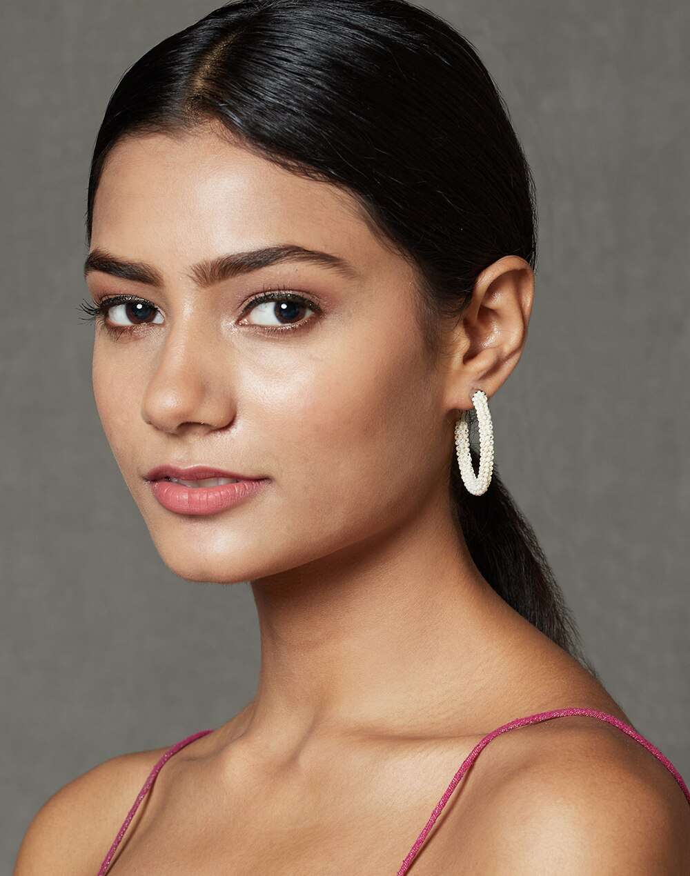 Metal Silver Plated Bali Earring