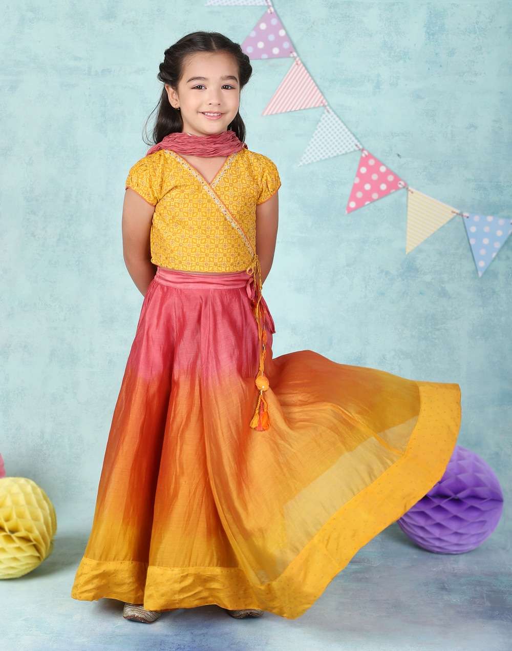 Cotton Silk 3 Piece Lehenga Set