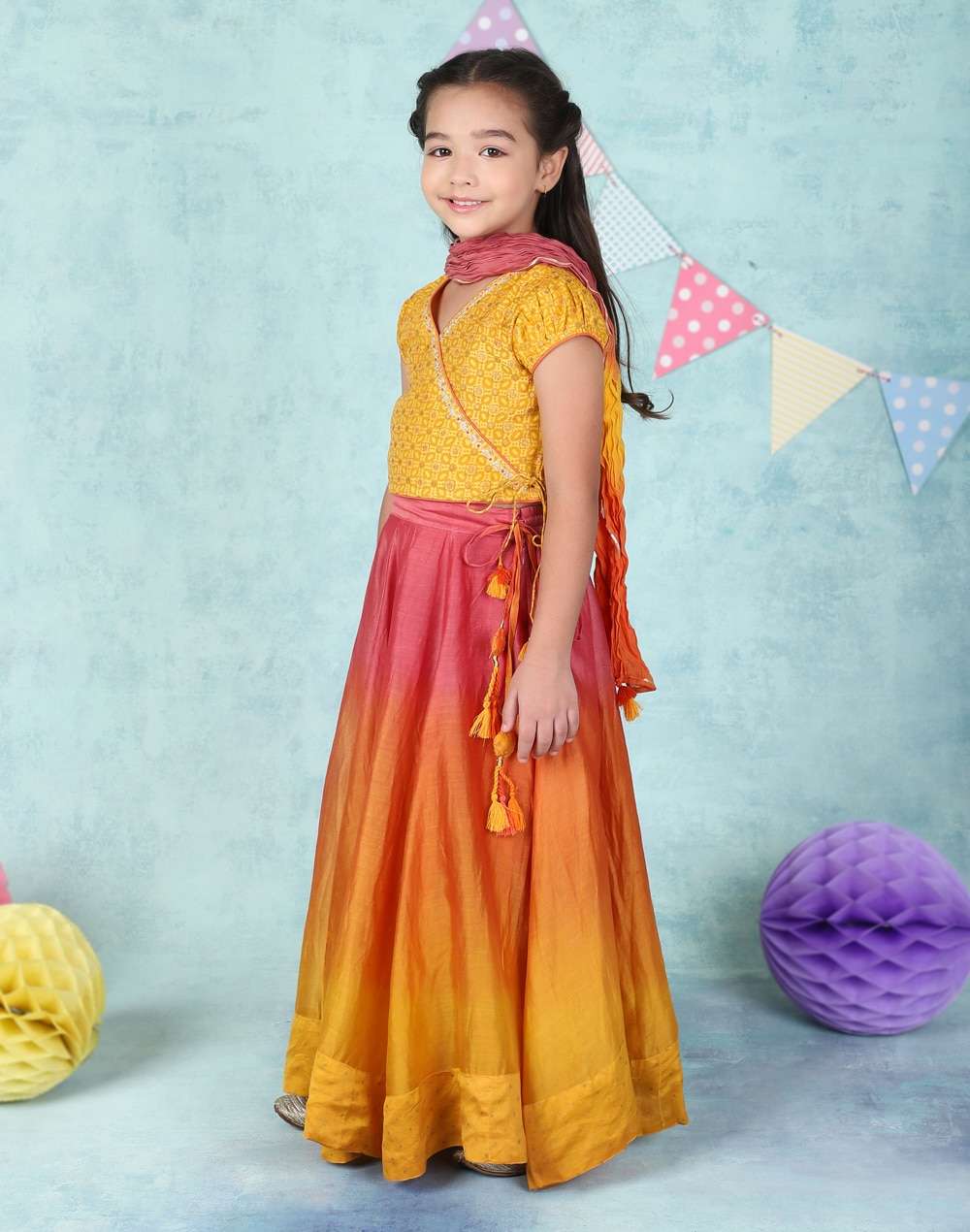 Cotton Silk 3 Piece Lehenga Set